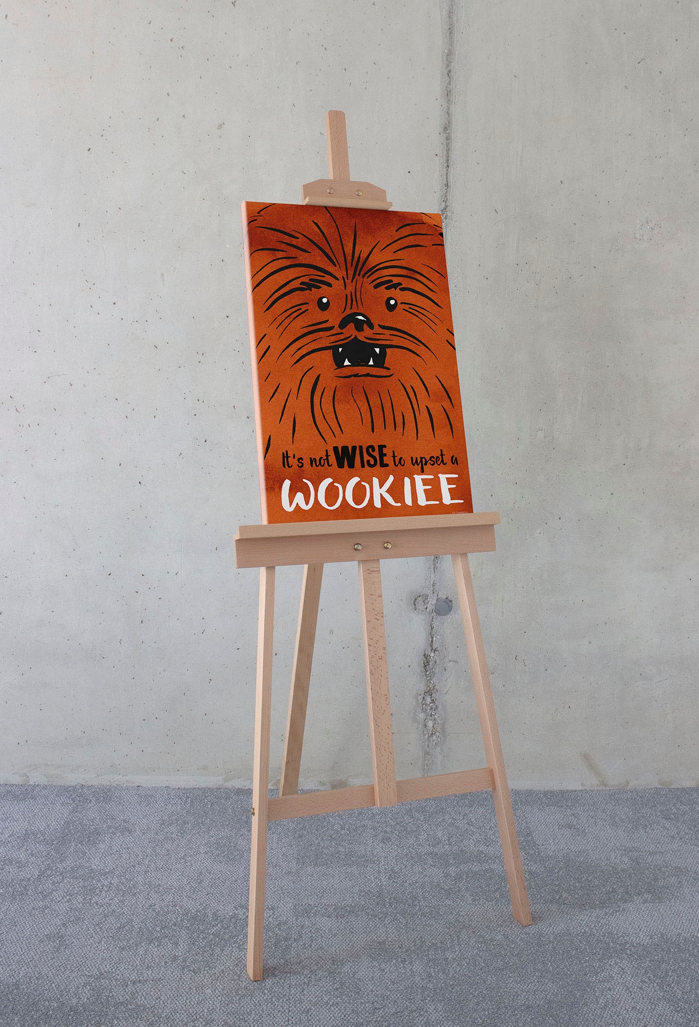 Leinwandbild »Keilrahmenbild - Star Wars Don´t Upset Wookiee - Größe 40 x 60 cm«,...