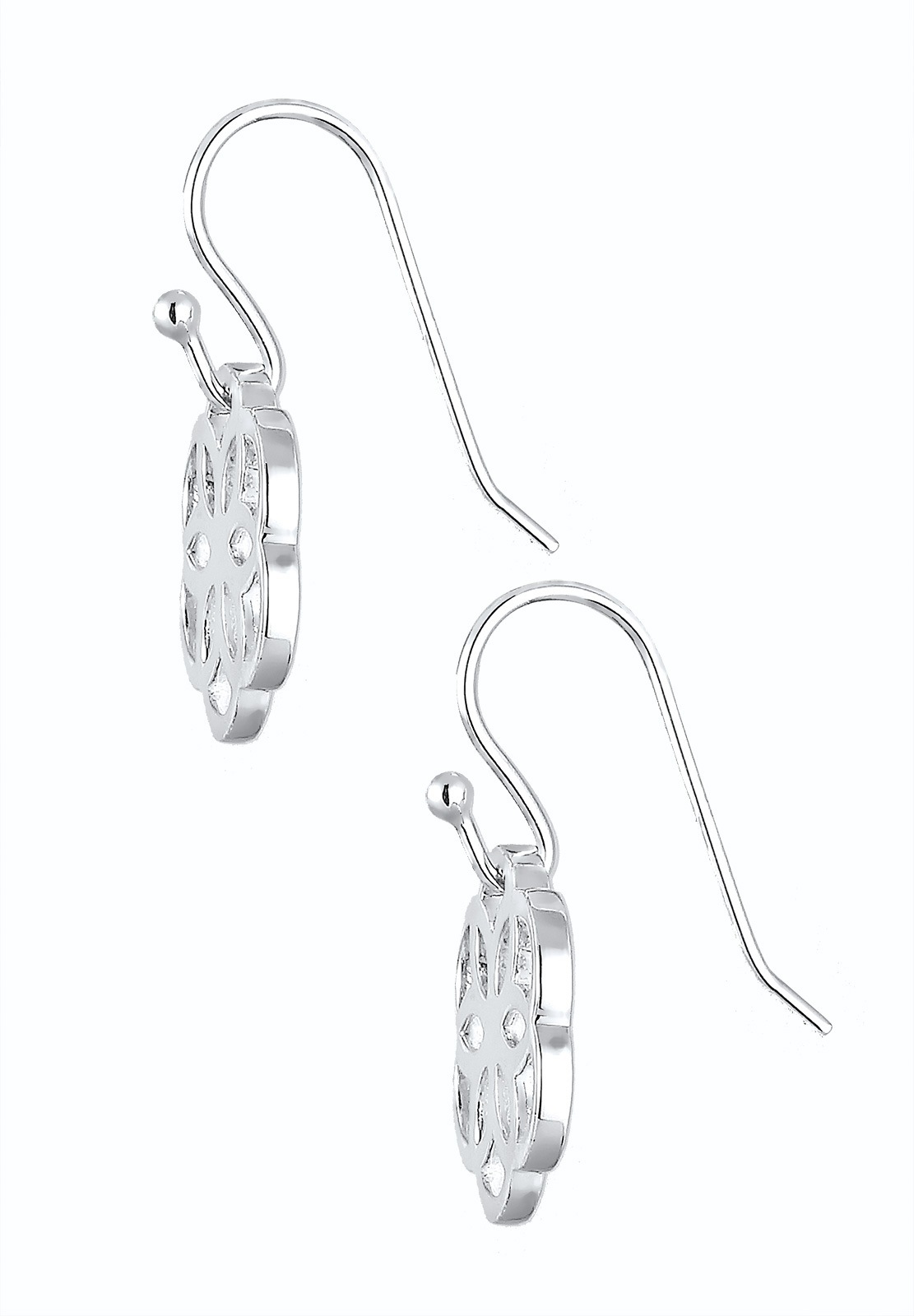 Elli Paar Ohrhänger »Blume Ornament Cut-Out Flower of Life Silber«