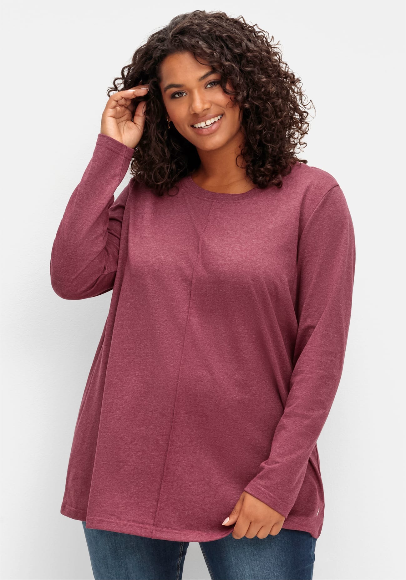 Sheego Langarmshirt "Langarmshirt", (1 tlg.) günstig online kaufen