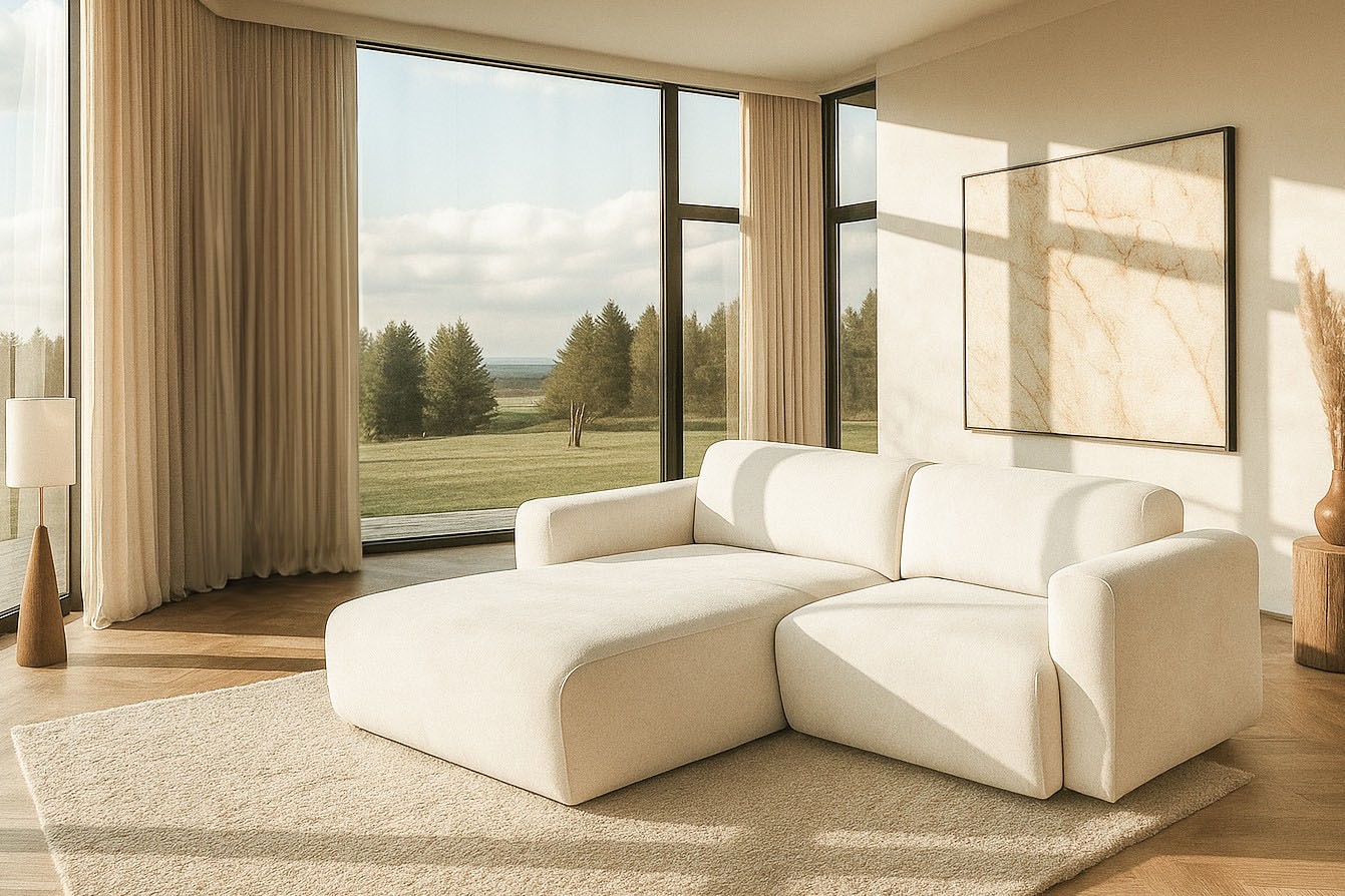 OTTO home Ecksofa "Myrland Kompaktsofa" Breite 230 cm, L-Form, Chenille, Easy Clean Stoff, mit Kaltschaum