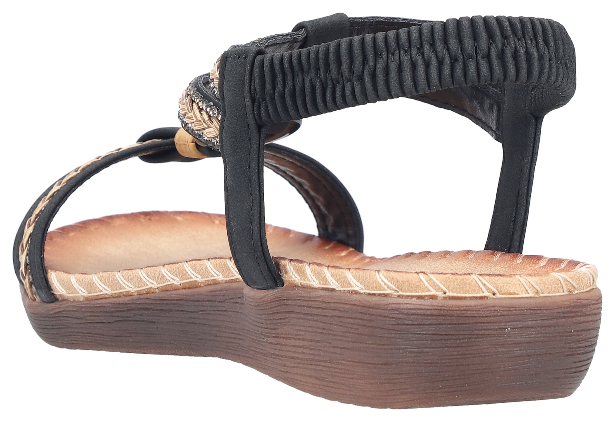 Rieker Sandale  Sommerschuh, Urlaubsschuh, Schlupfsandale mit Gummizug