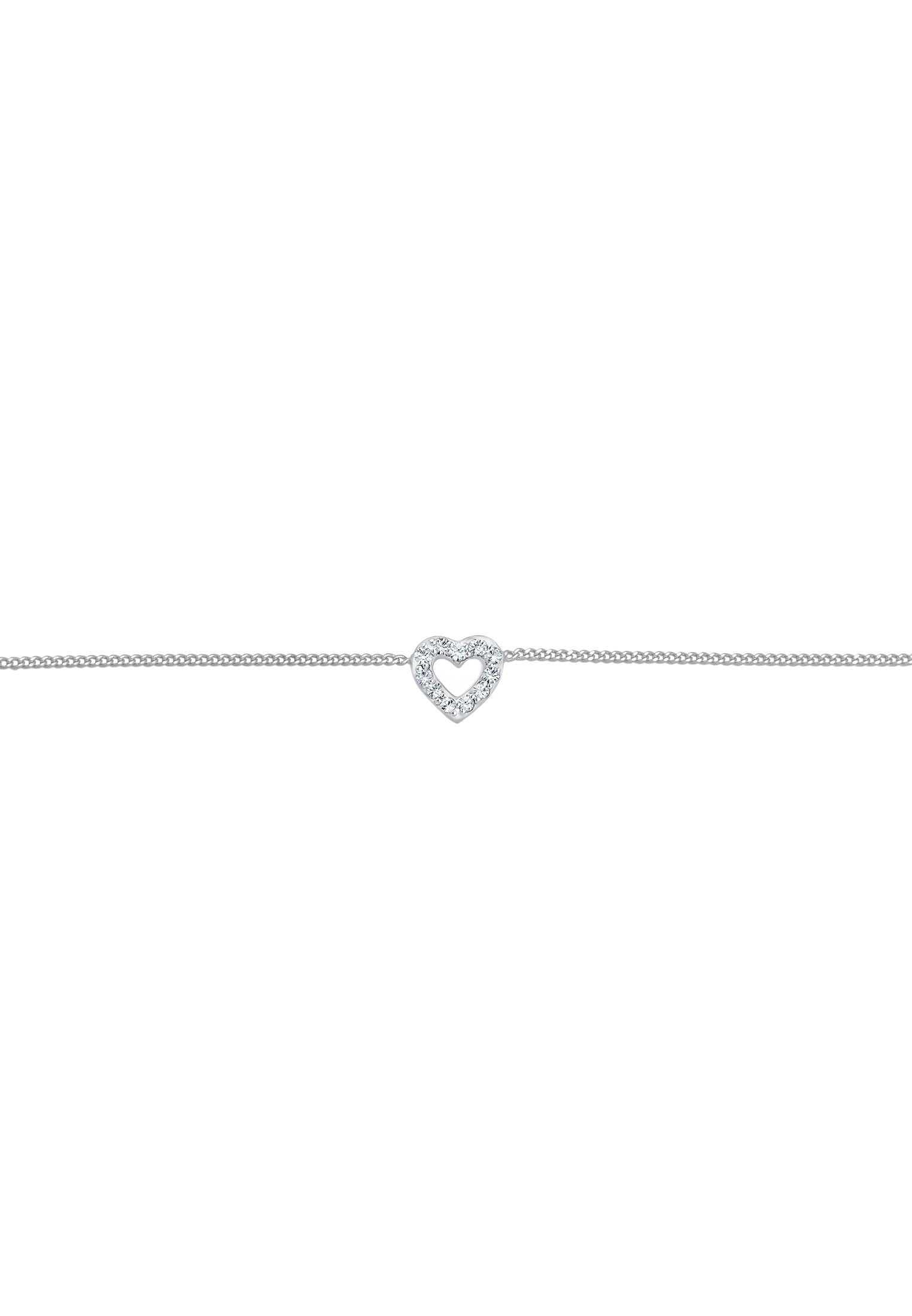 Elli Choker »Halskette Choker Herz 925 Silber, mit Kristallen von Swarovski(R)«