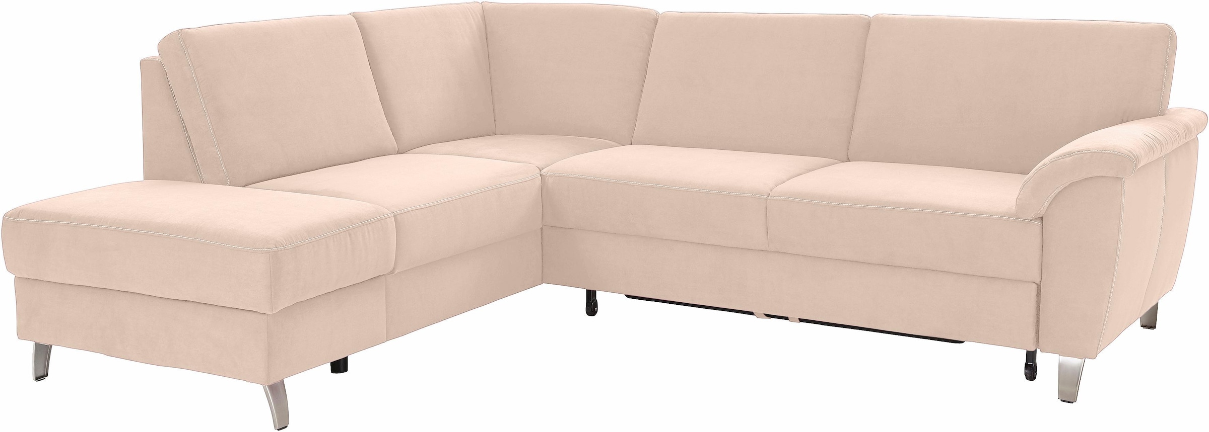 sit&more Ecksofa »Texel L-Form« mit Federkern, wahlweise mit Bettfunktion und Bettkasten