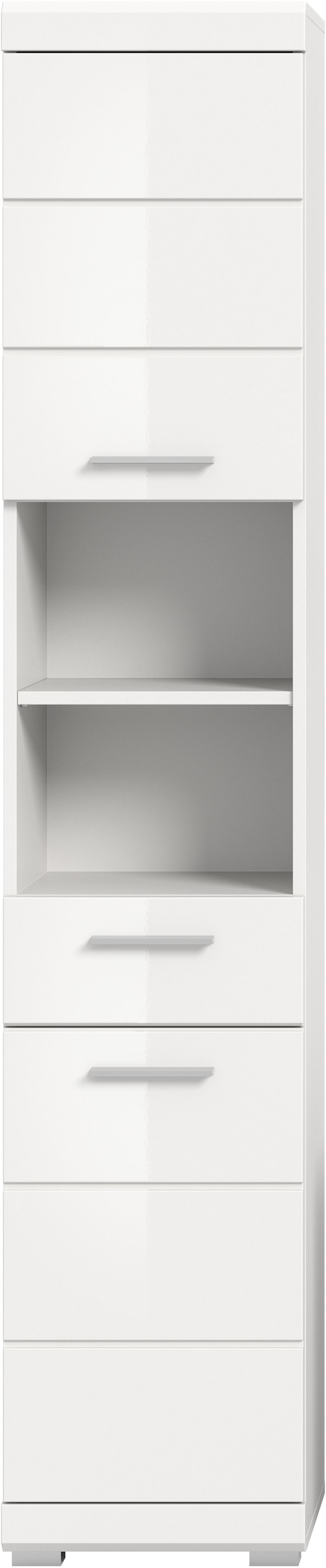 INOSIGN Hochschrank »Siena, Breite 37cm, 2 Tür, 1 Schubkasten, 2 offene Fächer, MDF-Front«, (1 St.), in verschiedenen Farben erhältlich, Badmöbel, Badschrank, Schrank, Bad