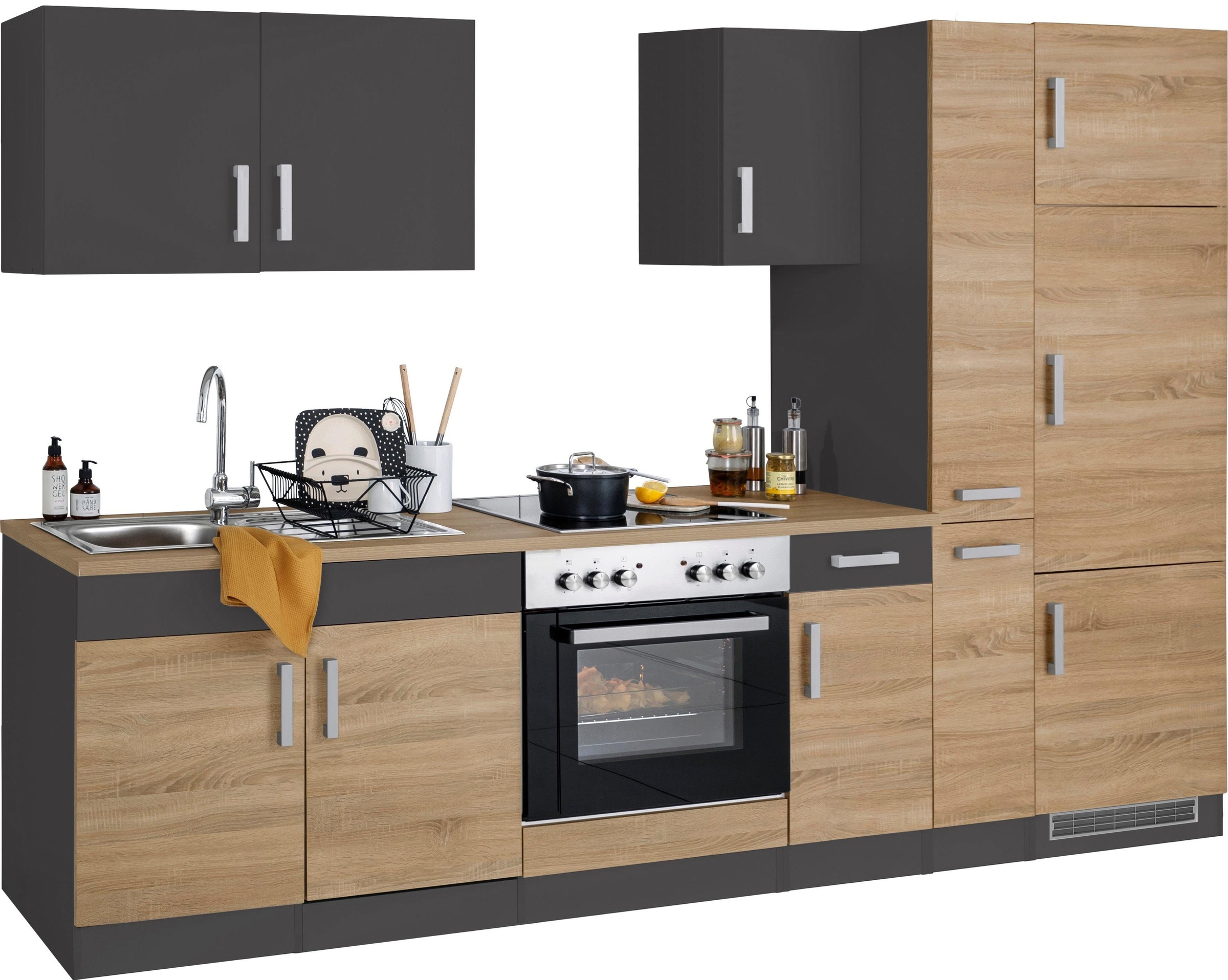 Thumbnail - KOCHSTATION Küchenzeile "KS-Gera" Breite 300 cm, wahlweise mit E-Geräten, mit Arbeitsplatte