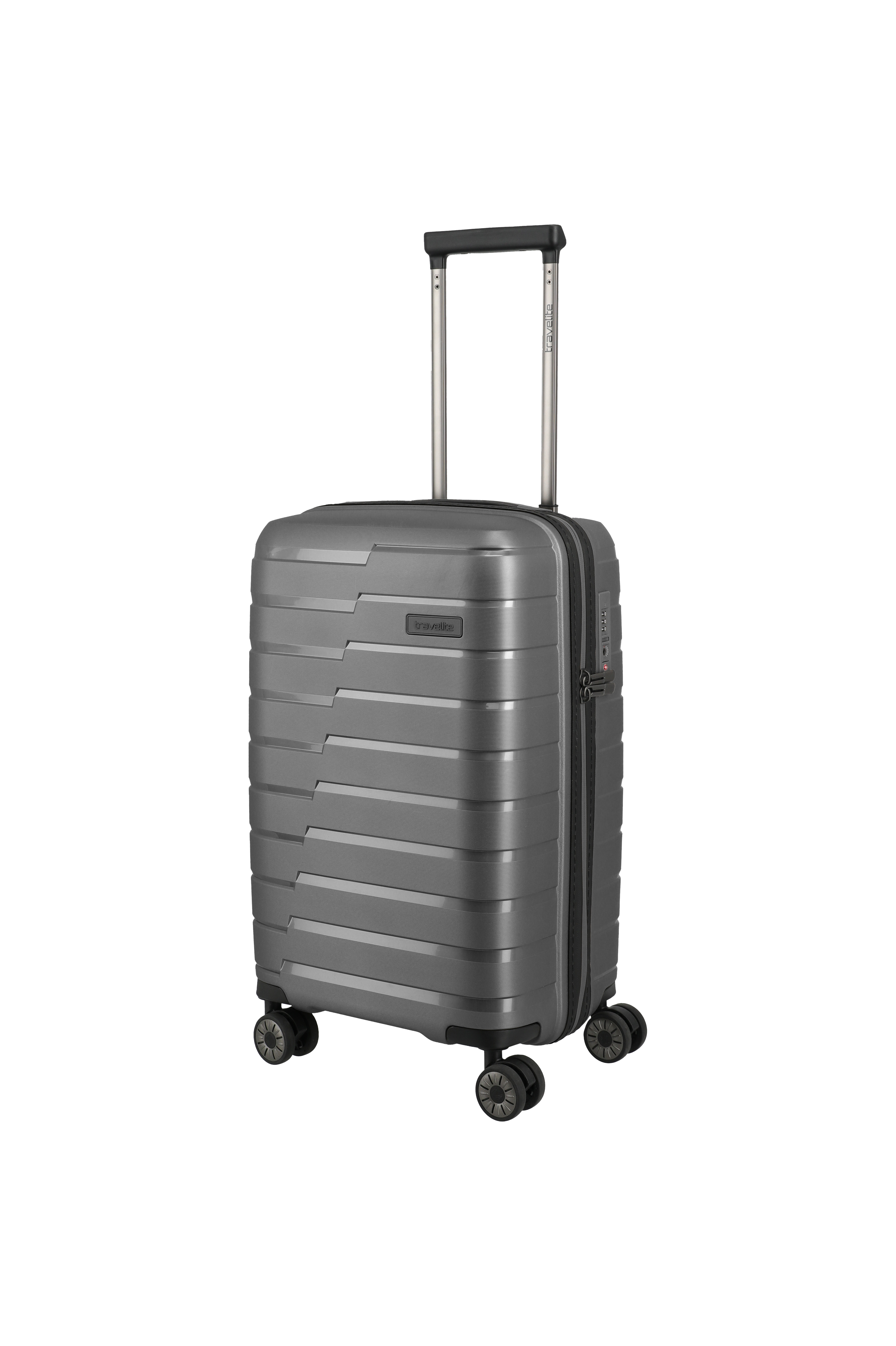 travelite "AIR BASE Reisekoffer Hartschale" 35 l 4 Rollen widerstandsfähiges Material und cleverer Innenaufteilung