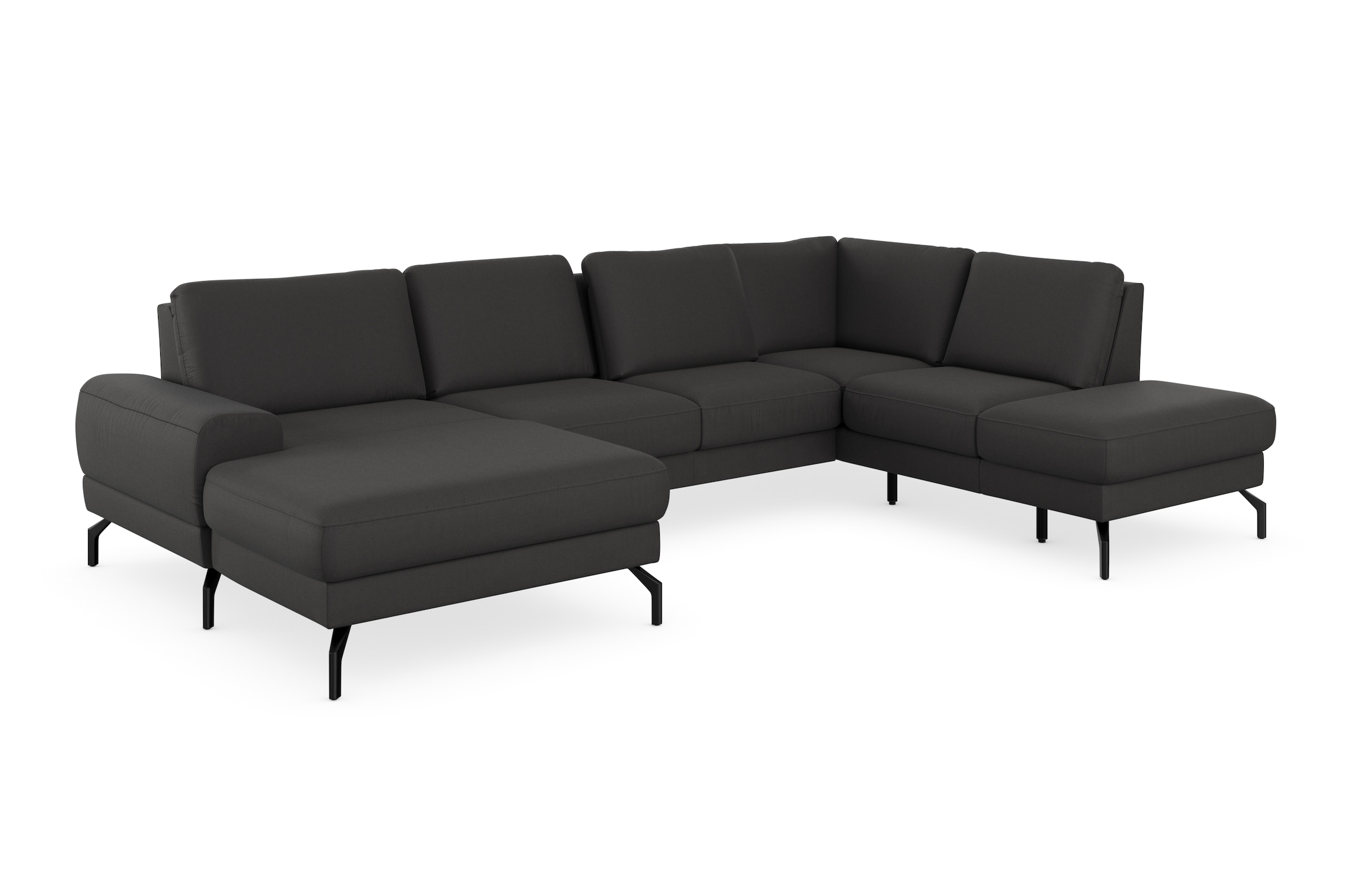 sit&more Wohnlandschaft »Cinturo U-Form«, inklusive Sitztiefenverstellung und Federkern, Sitzhöhe 48 cm