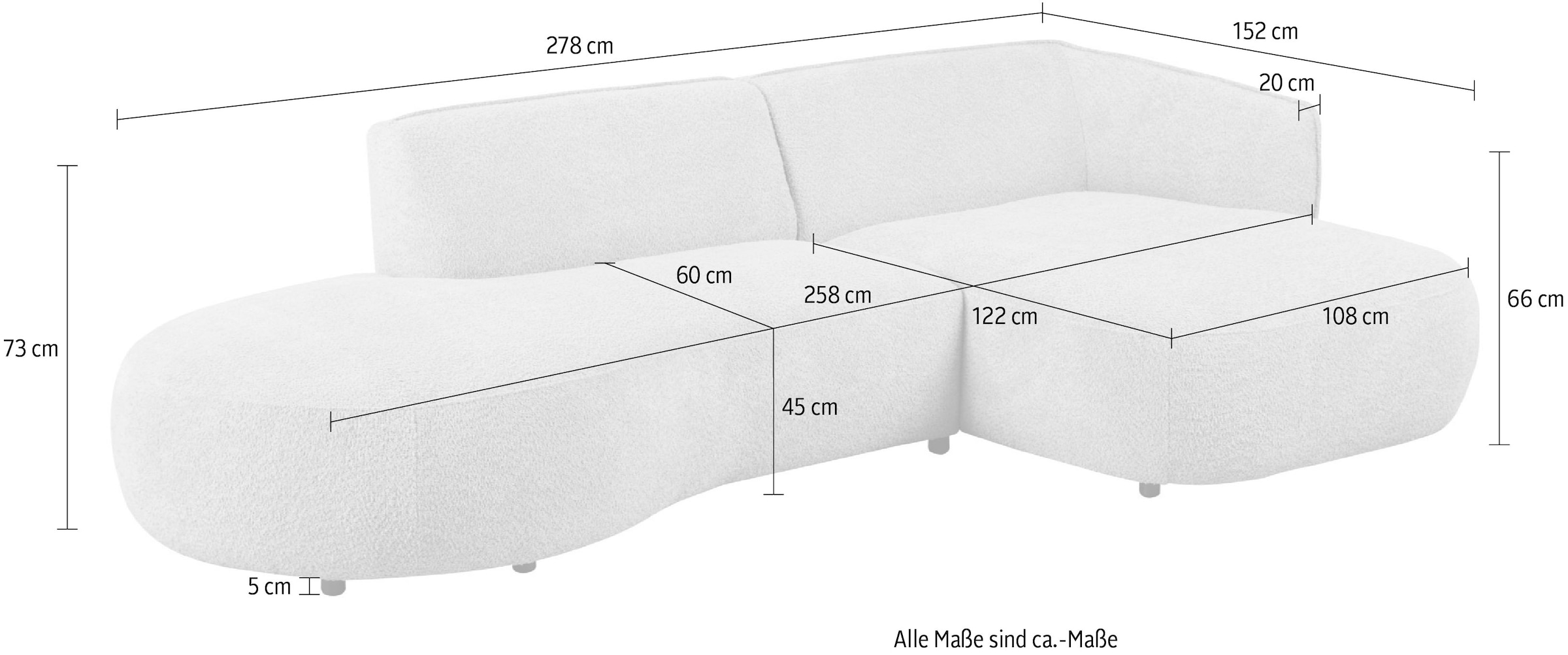 andas Ecksofa »Ostrup«, schlichtes modernes Design, in verschiedenen Farben