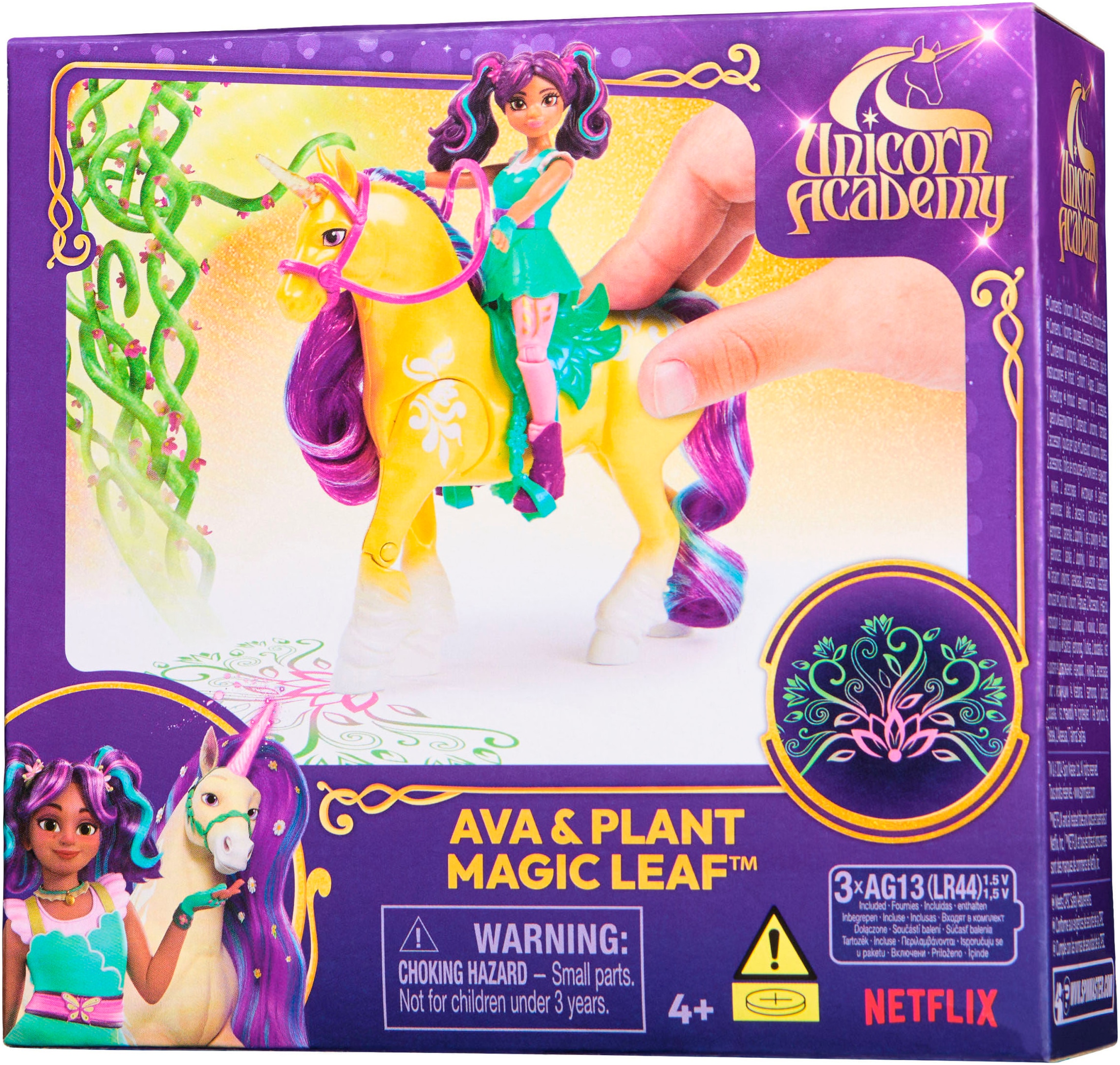 Spin Master Anziehpuppe »Unicorn Academy - Ava & Pflanzen-Magie Leaf«, mit echter Mähne und Leuchteffektt