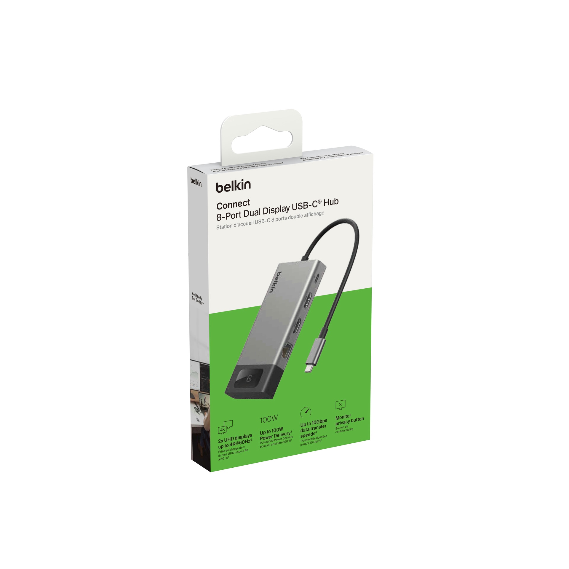 Belkin Laptop-Dockingstation »Connect 8-in-1 USB-C-Hub für zwei Bildschirme«