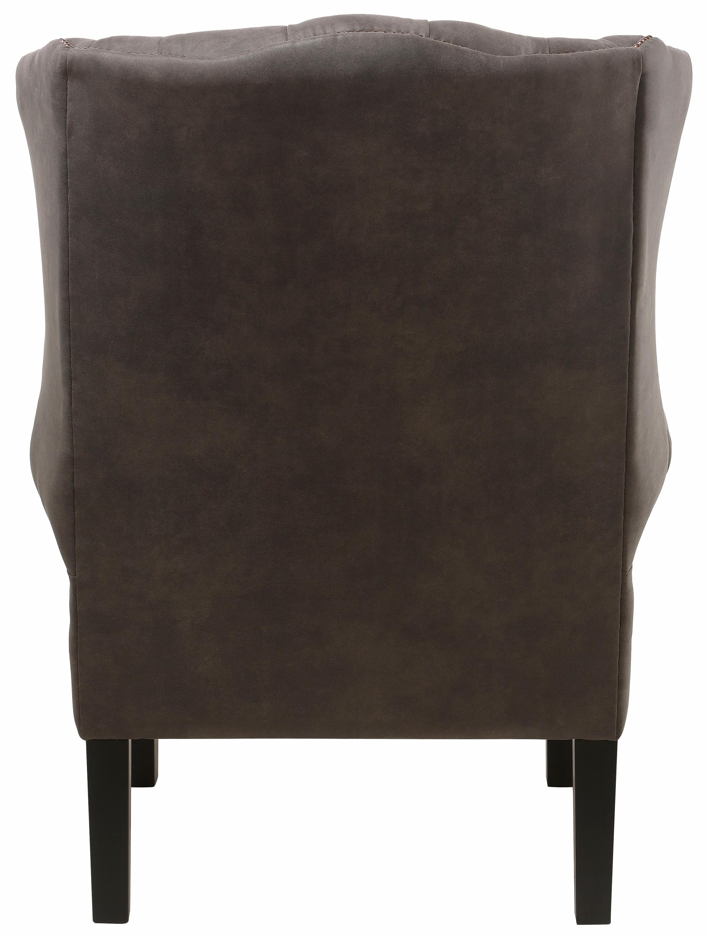 Home affaire Sessel »Bedford Ohrensessel Chesterfield«, mit aufwendiger Knopfheftung und geschwungenen Armlehnen