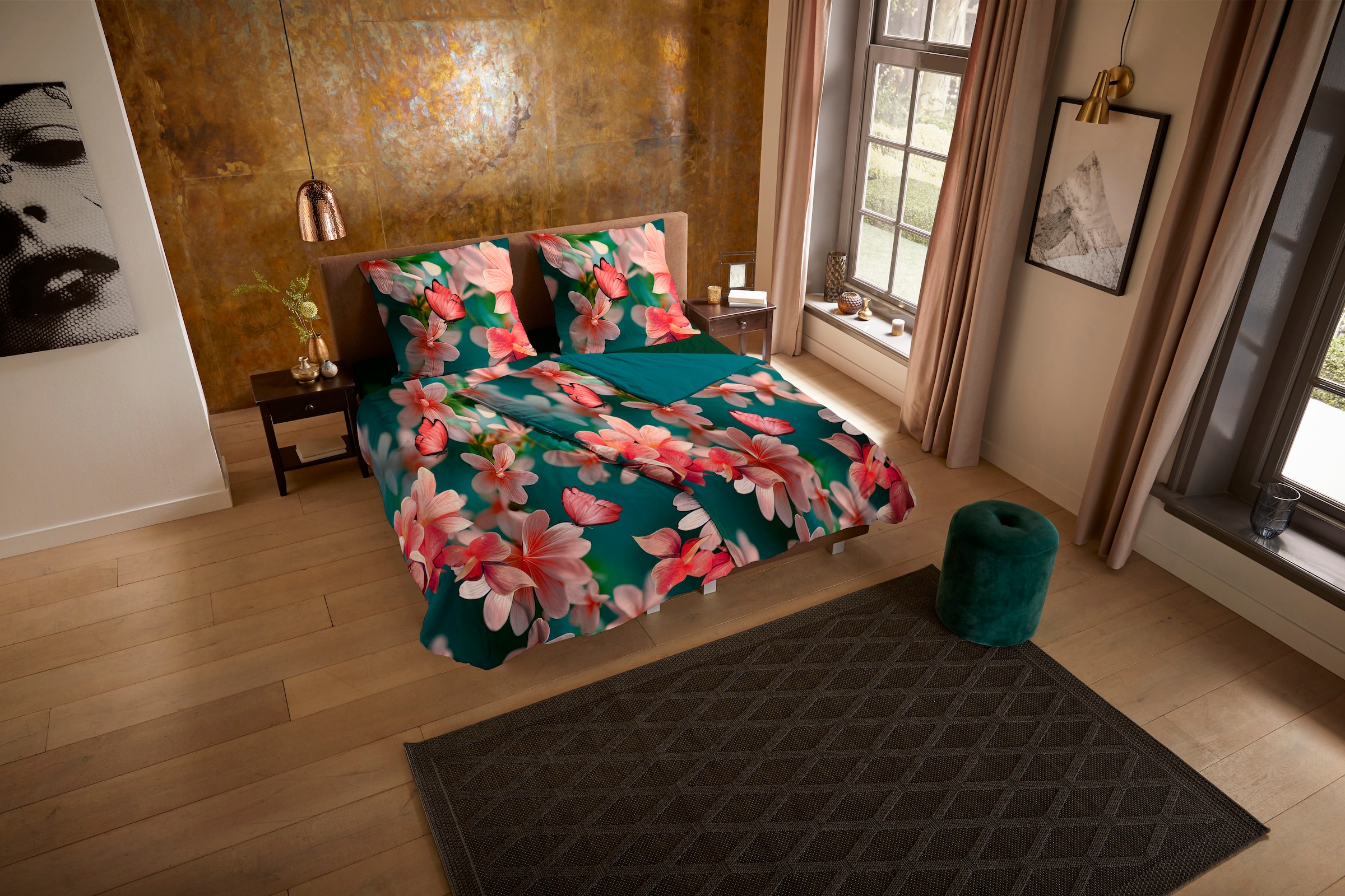 PURE luxury collection Wendebettwäsche "Yeya" 2 Stk. tlg. Mikrofaser, 135x2 günstig online kaufen