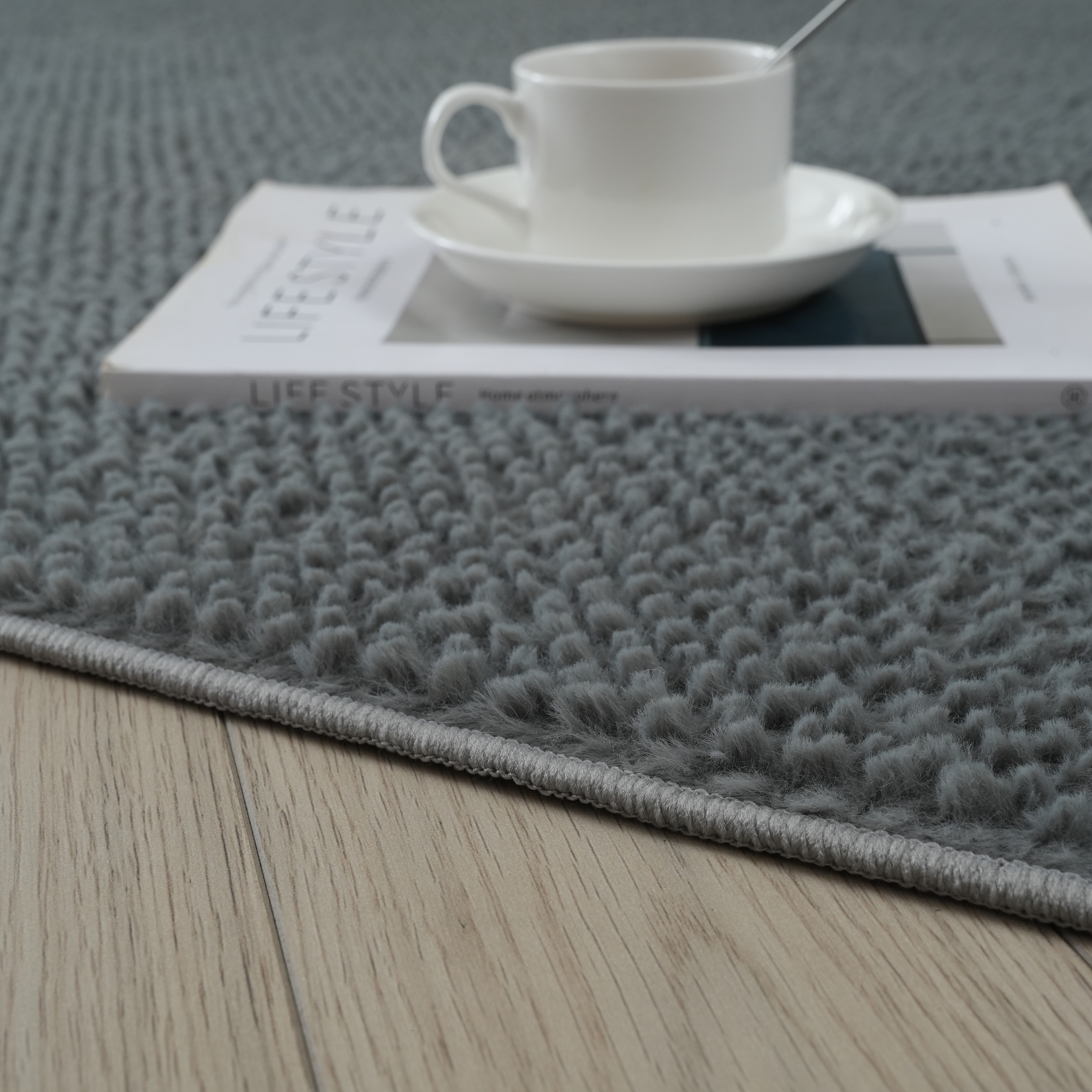 my home Fellteppich »Valeria Rabbit mit Hoch-Tief Effekt, waschbar, Kunstfellteppich« rechteckig 12 mm Höhe Kaninchenfell-Haptik, Uni, weich & kuschelig, Wohnzimmer, Schlafzimmer