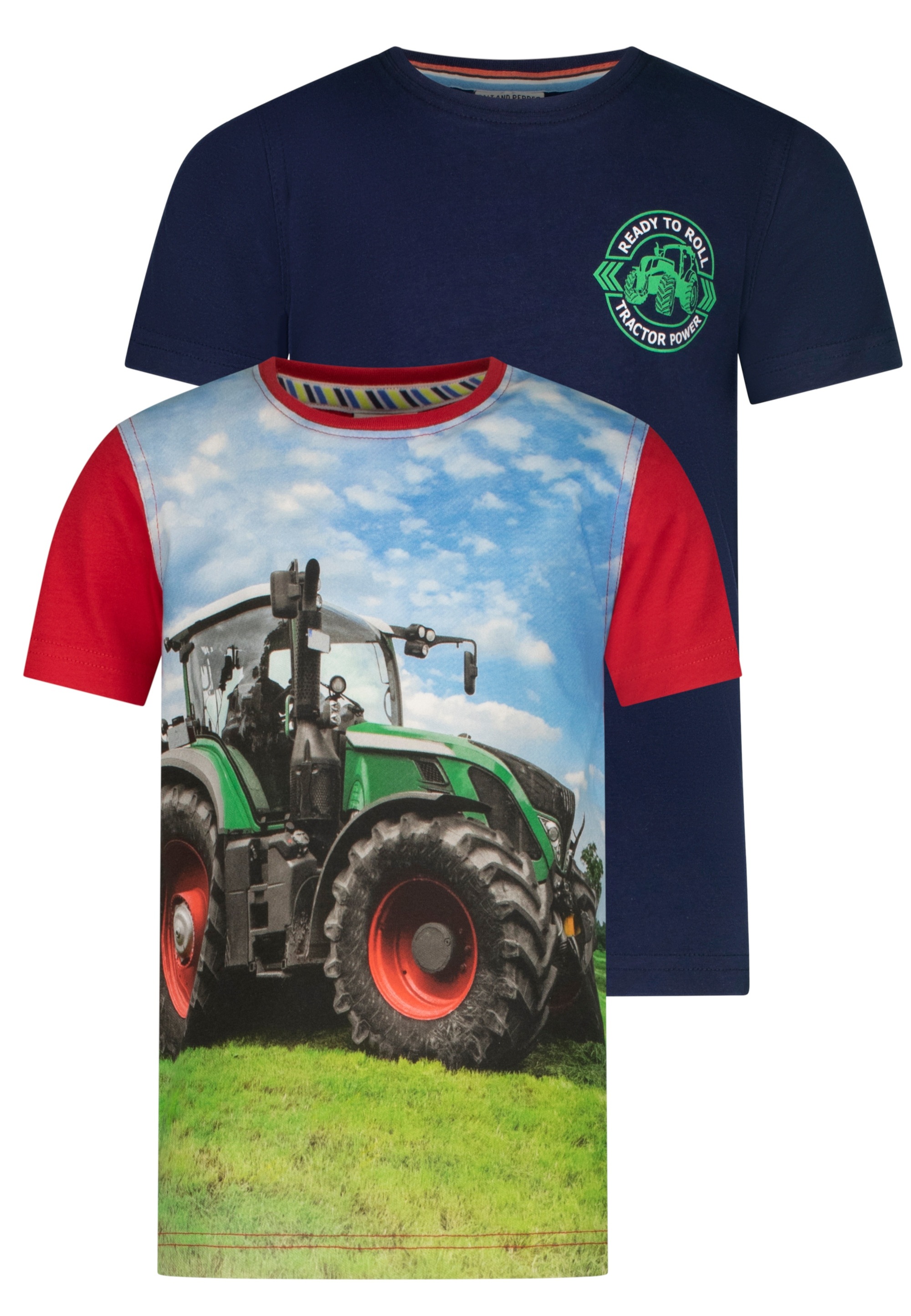 SALT AND PEPPER T-Shirt »Traktor«, (2 tlg.), mit realistischem Fotodruck