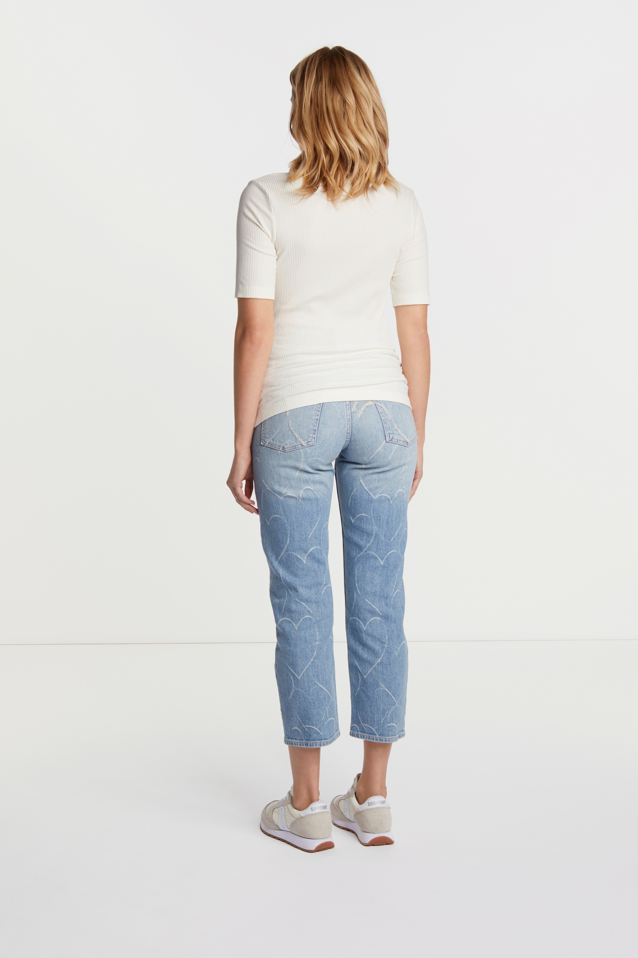 RICHROYAL Rundhalsshirt, tiefer Rundhals, Basic