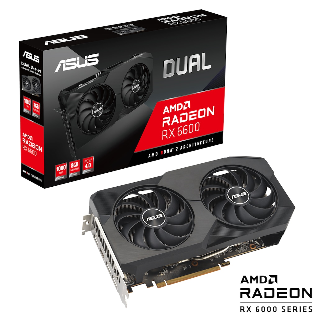 Asus Grafikkarte »DUAL-RX6600-8G-V2«, 8 GB, GDDR6