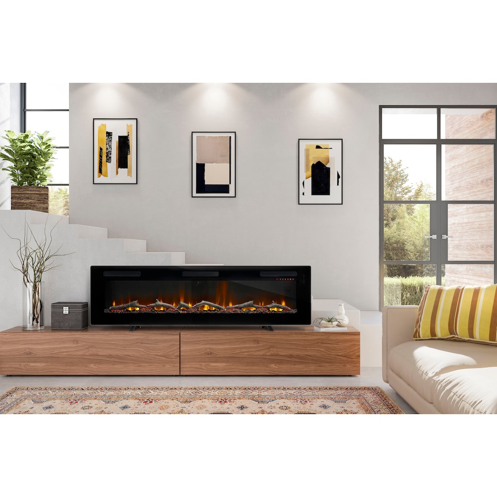 Dimplex Elektrokamin »Sierra 72"«, schwarz,mit Heizung, Fernbedienung, App, Optiflame® Flammeneffekt