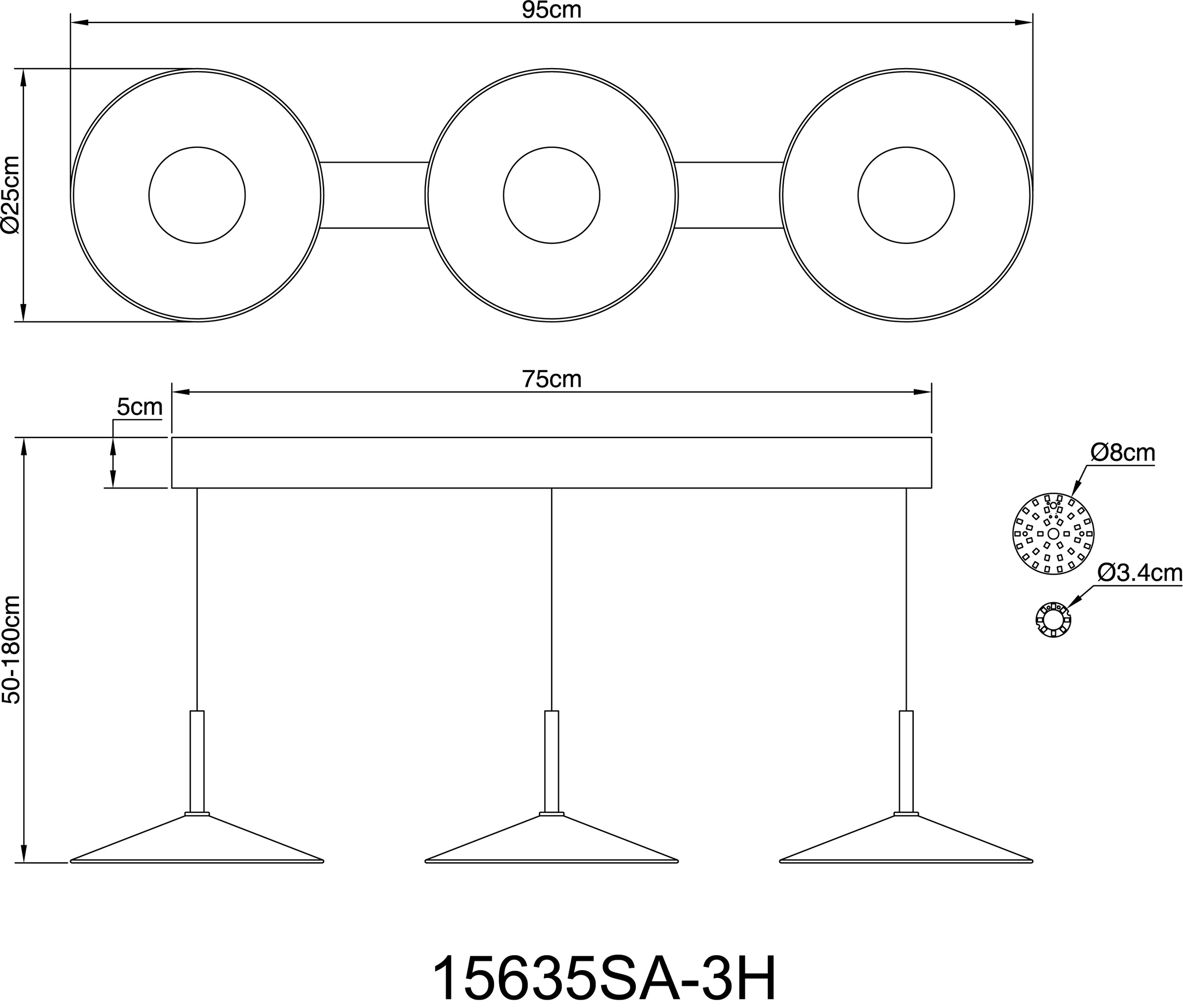GLOBO LIGHTING Hängeleuchte »LAMPONE« LED-Modul 1 Stk. Warmweiß Hängeleuchte Sand, Opal, Soft-Lift, höhenverstellbar, LED 24W