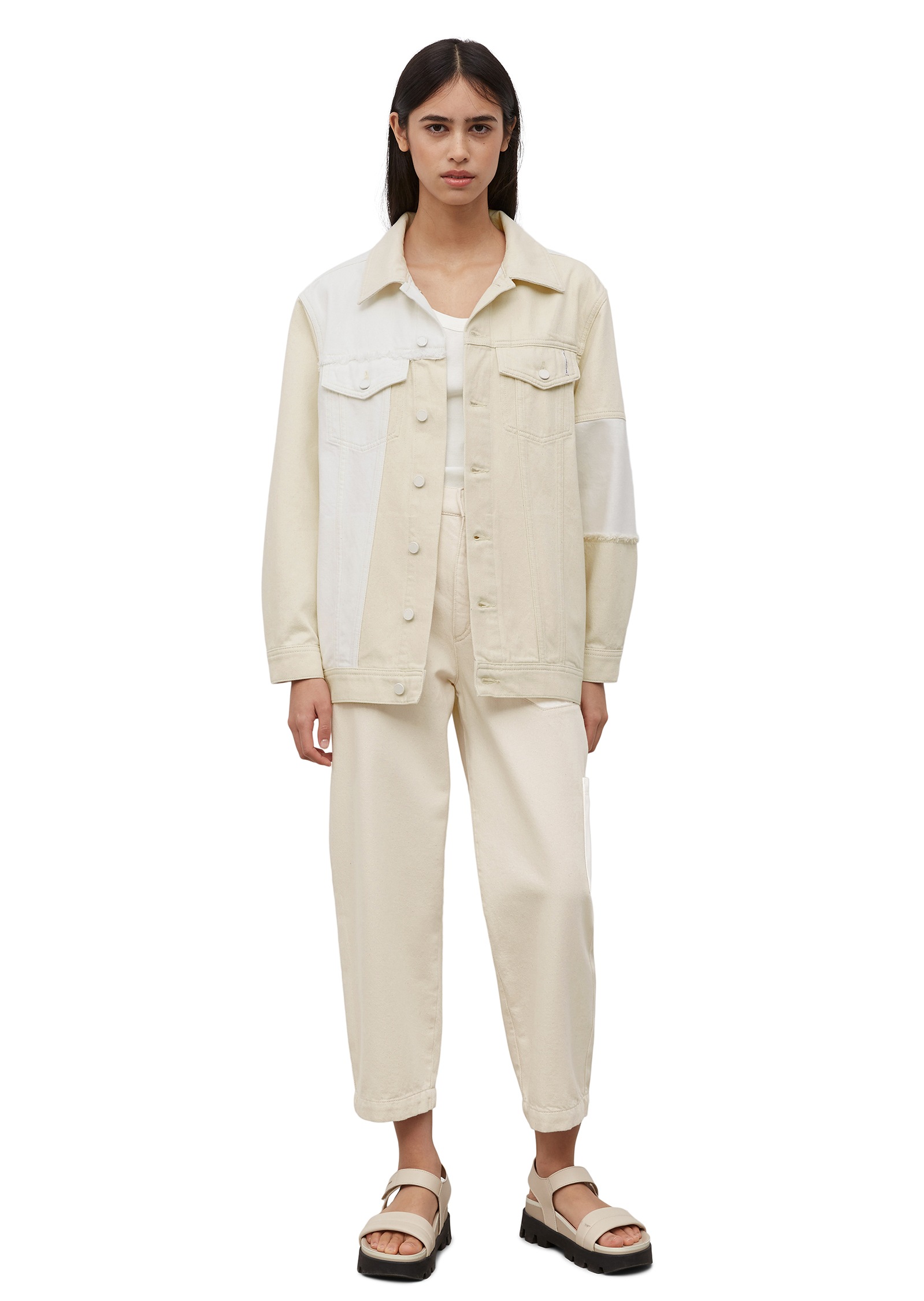 Marc O'Polo DENIM Jeansjacke »in Patchwork-Optik«, ohne Kapuze