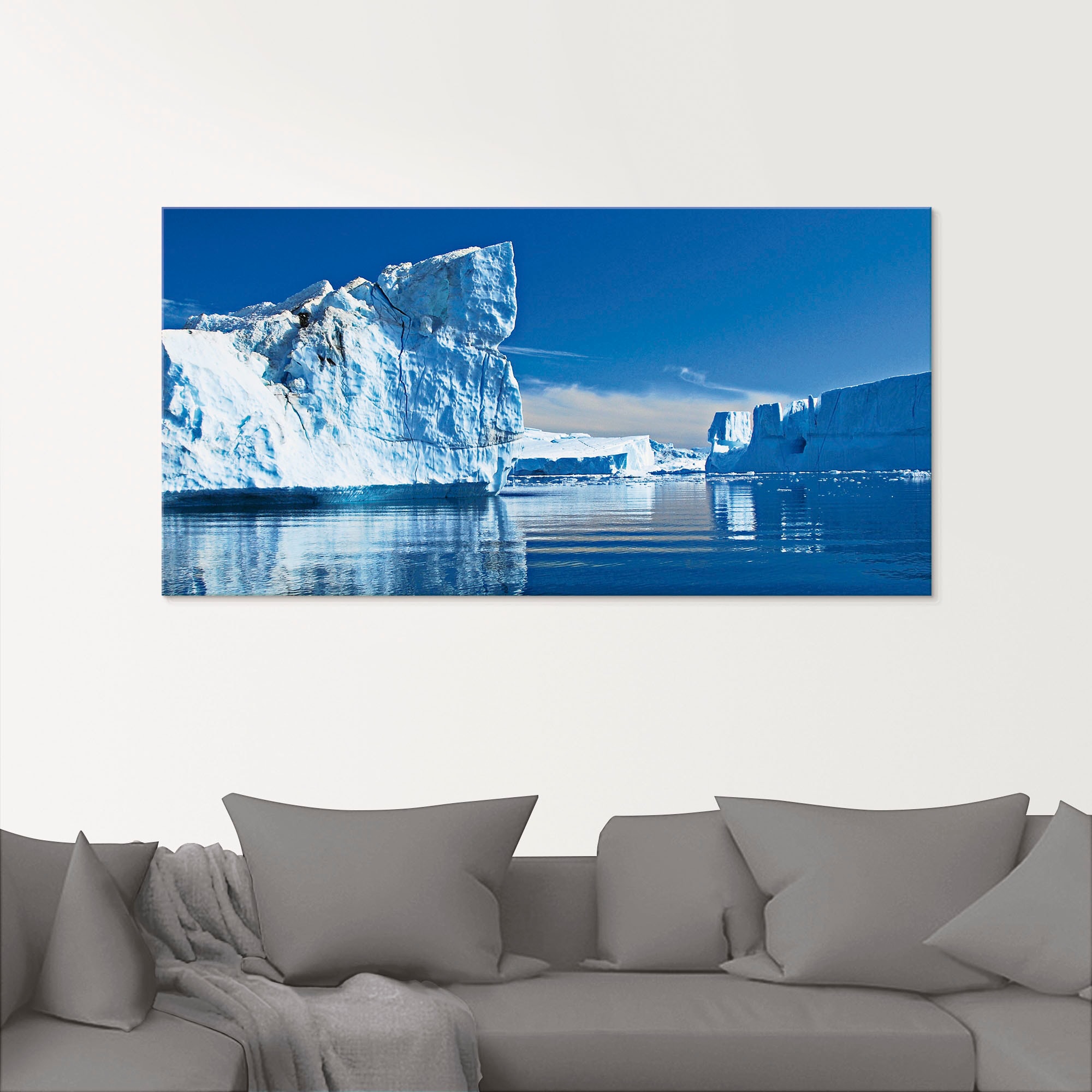 Artland Glasbild "Eisberge - Diskobucht - Grönland" Arktis 1 Stk. tlg. in v günstig online kaufen