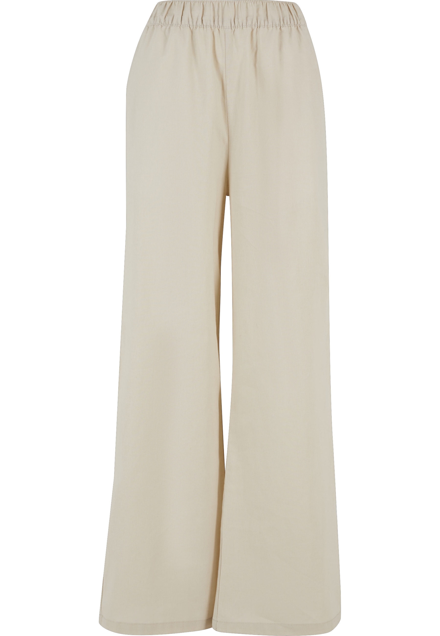 URBAN CLASSICS Stoffhose "Urban Classics Damen Ladies Linen Mixed Wide Pant günstig online kaufen