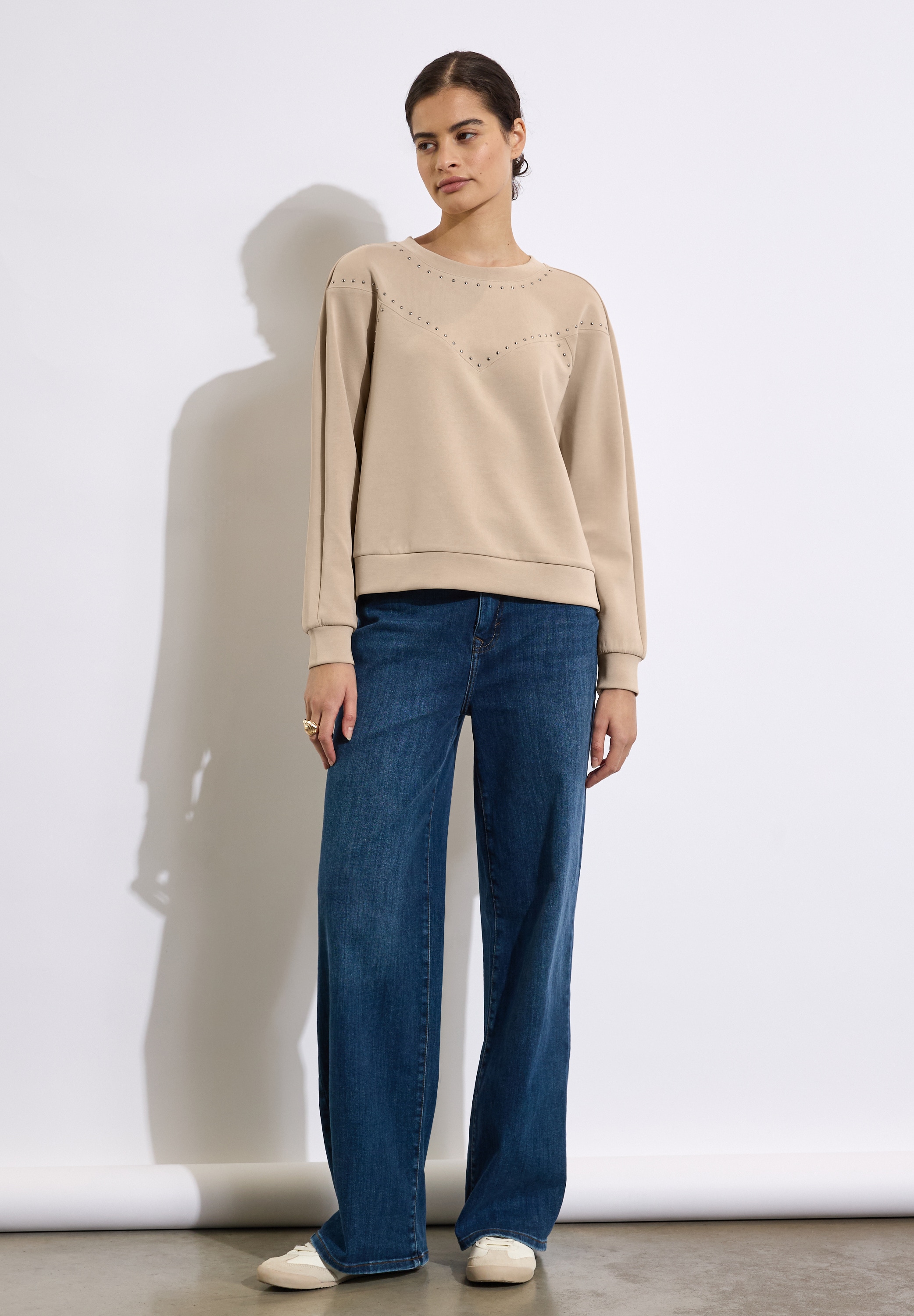 STREET ONE STUDIO Langarmshirt, mit Rundhalsausschnitt