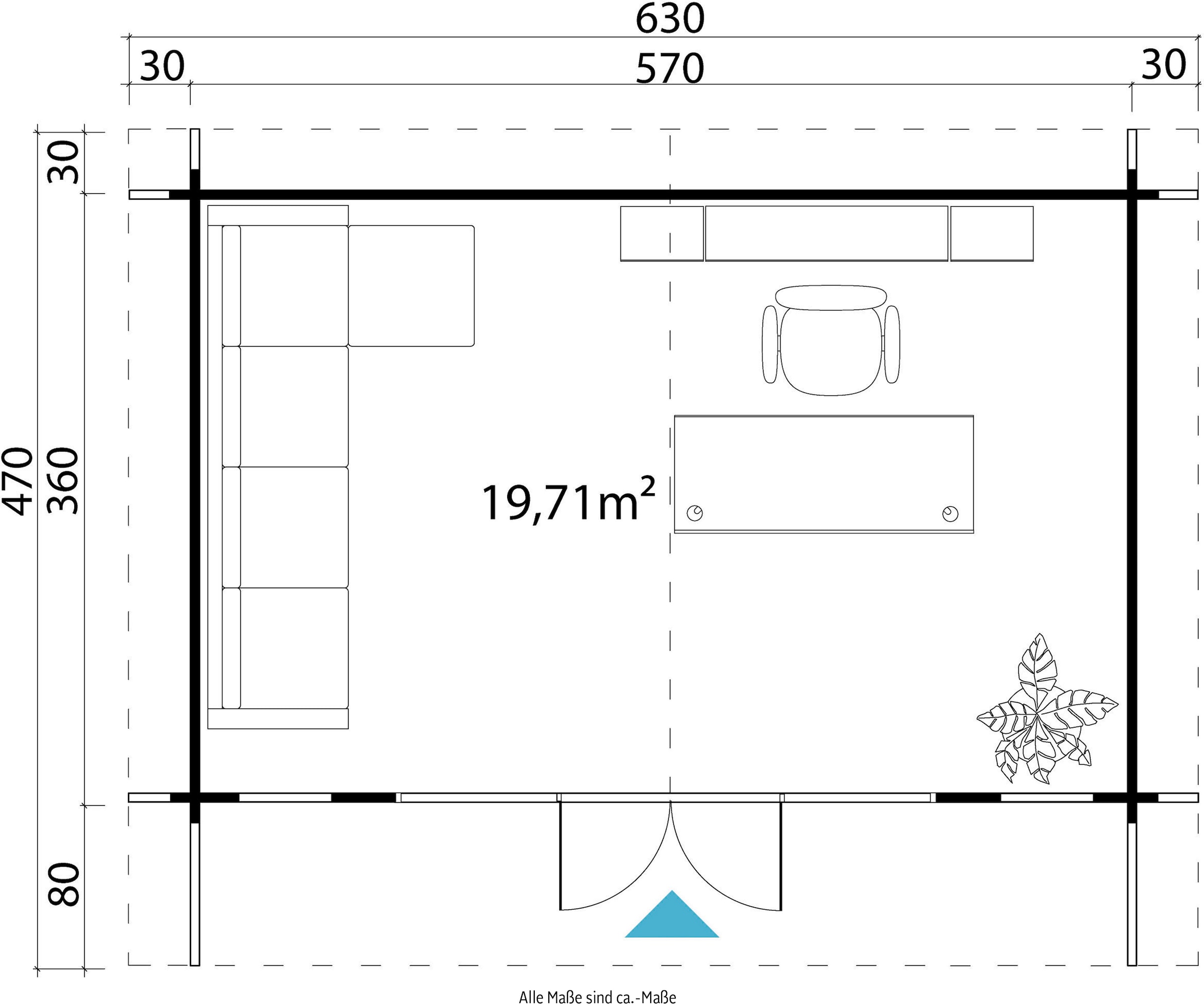 LASITA MAJA Gartenhaus »SUSSEX«, (Set, inkl. Fussbodenbretter zum verlegen)