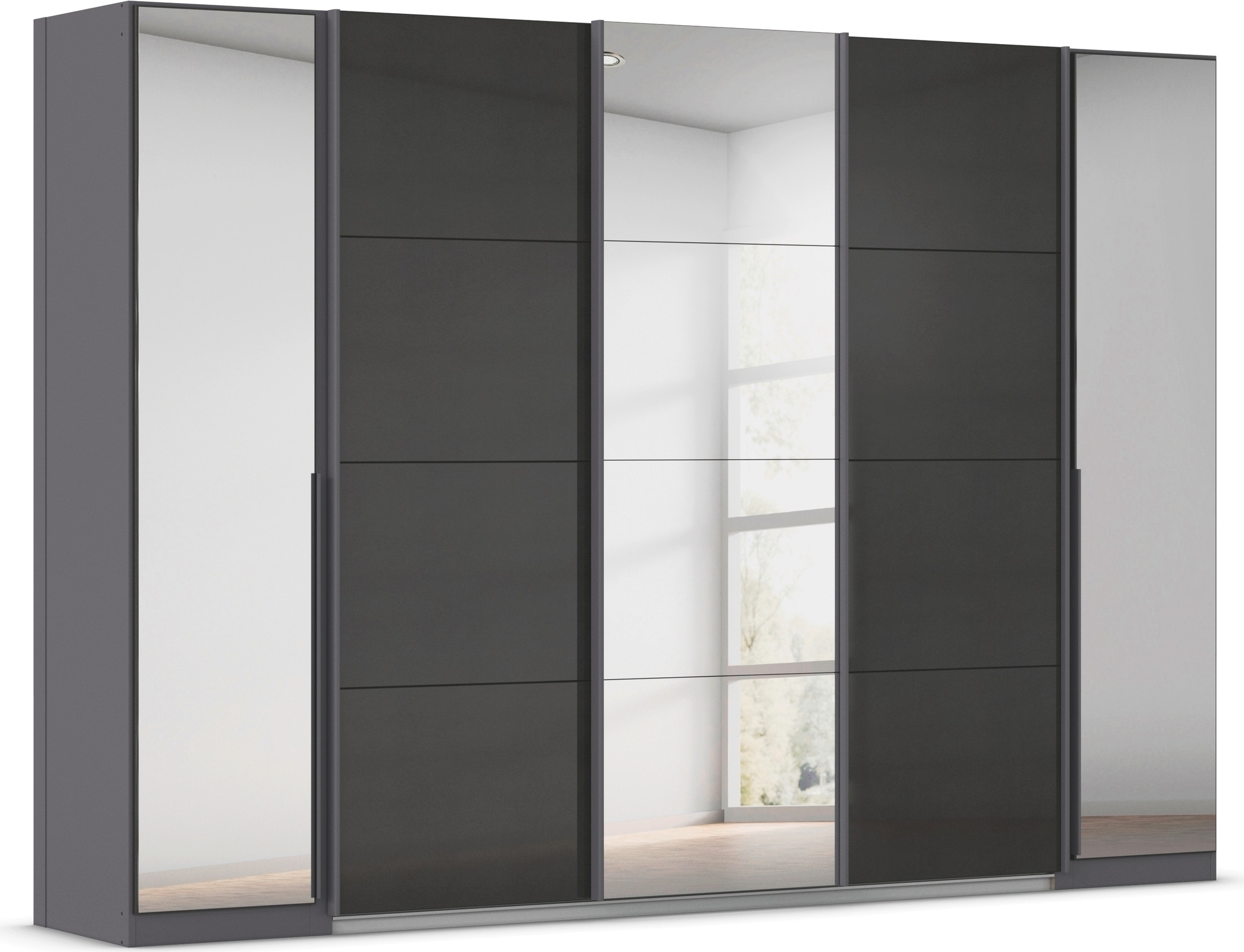 OTTO home "Dreh-/Schwebetürenschrank Kleiderschrank Familie, Agordo" (B/H/T ca. 301x210X62cm, viele Farben & auch mit Spiegeln erhältlich)