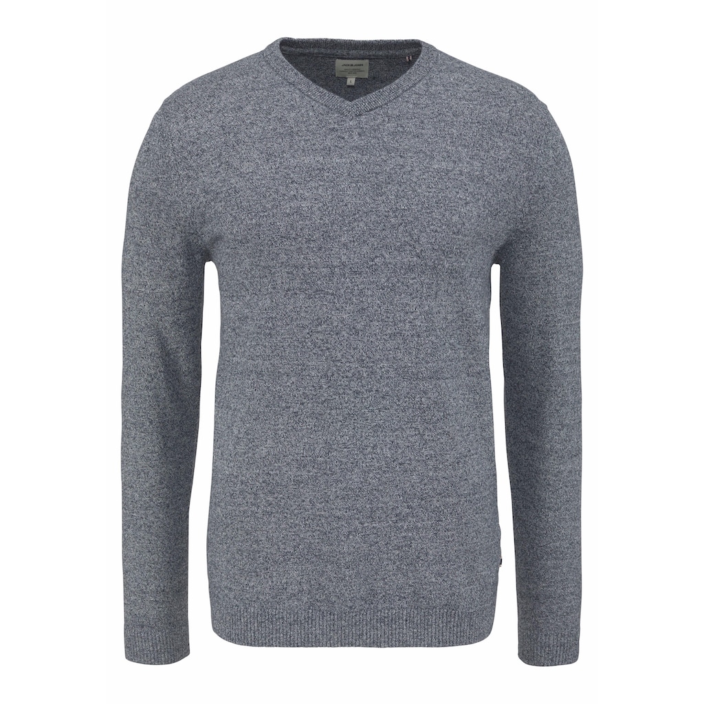 Jack & Jones V-Ausschnitt-Pullover »JJEBASIC KNIT V-NECK«