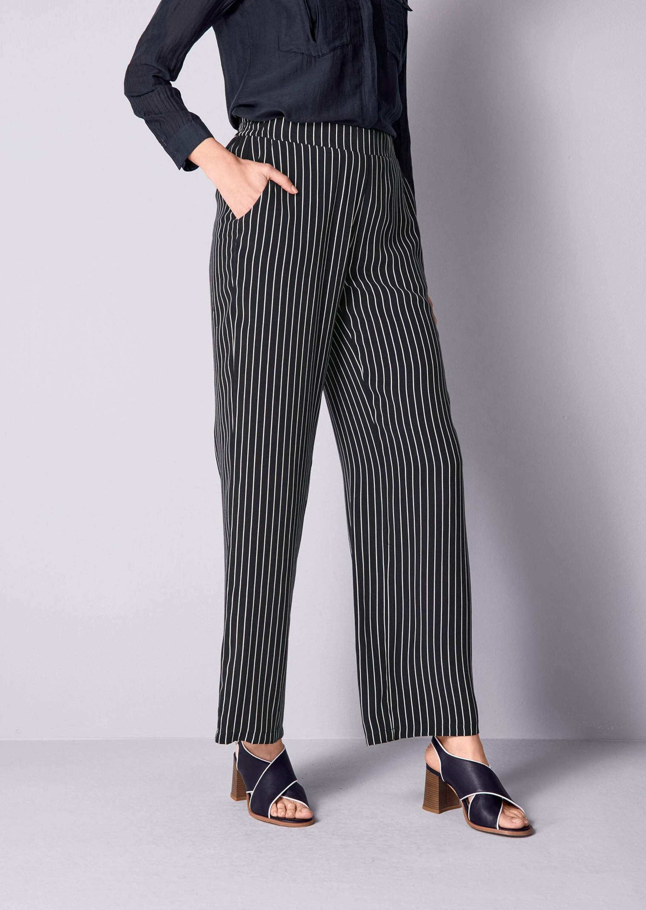 Alba Moda Stoffhose "Wideleg Hose Wideleg Hose in Streifenoptik" günstig online kaufen