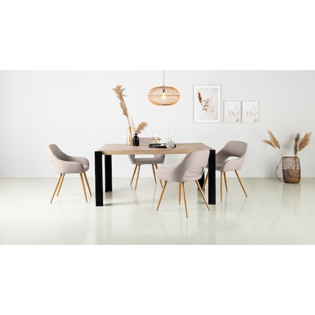 INOSIGN Esstisch »Hosaby«, Tischplatte und Gestell in Holzoptik,  verschiedene Größen, Höhe 76 cm kaufen | BAUR