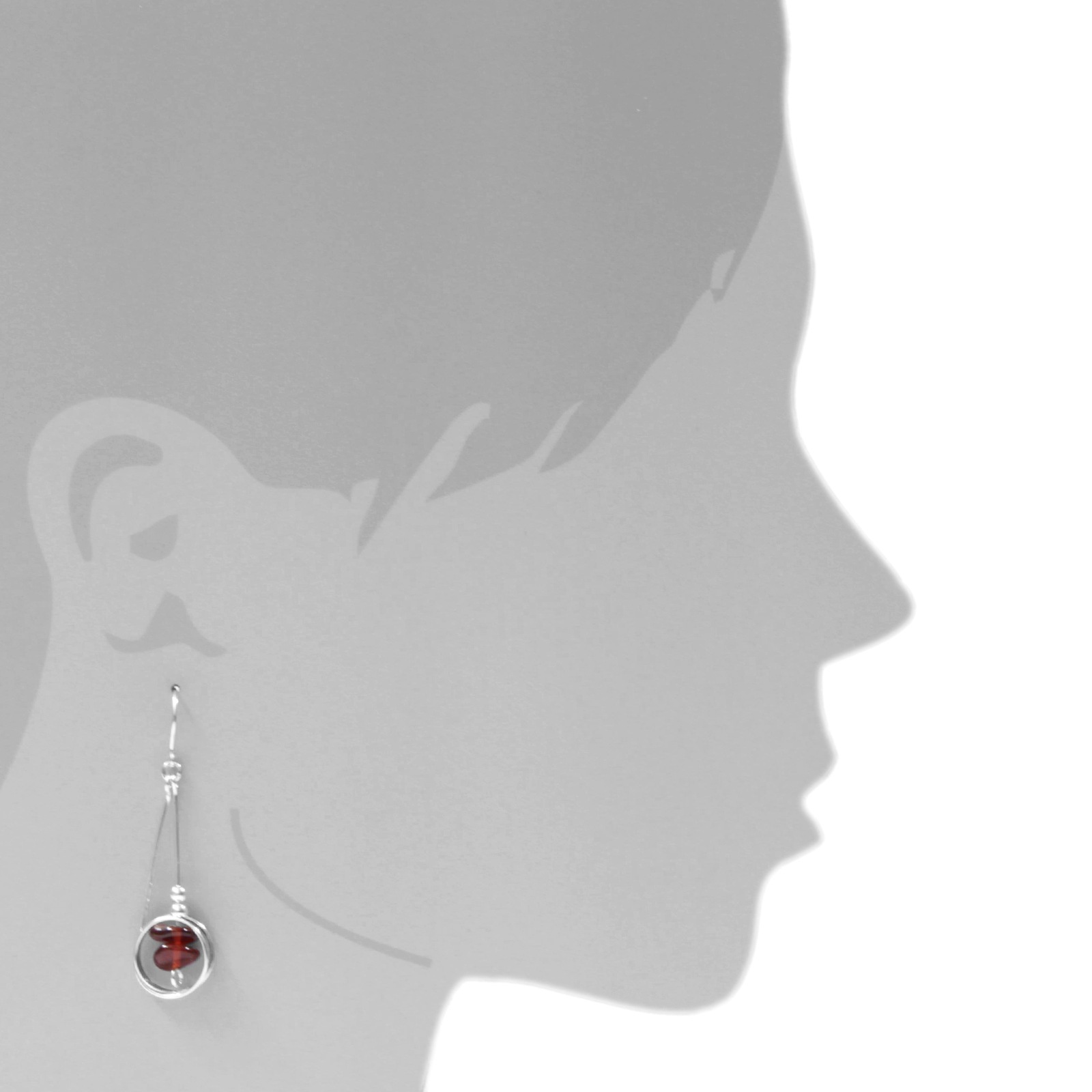 Paar Ohrhänger OSTSEE-SCHMUCK "- Loki - Silber 925/000 - Bernstein" Gr. 52, silber (silber 925, silberfarben, weiß), Ohrringe, Damen, Silber 925 (Sterlingsilber) 2