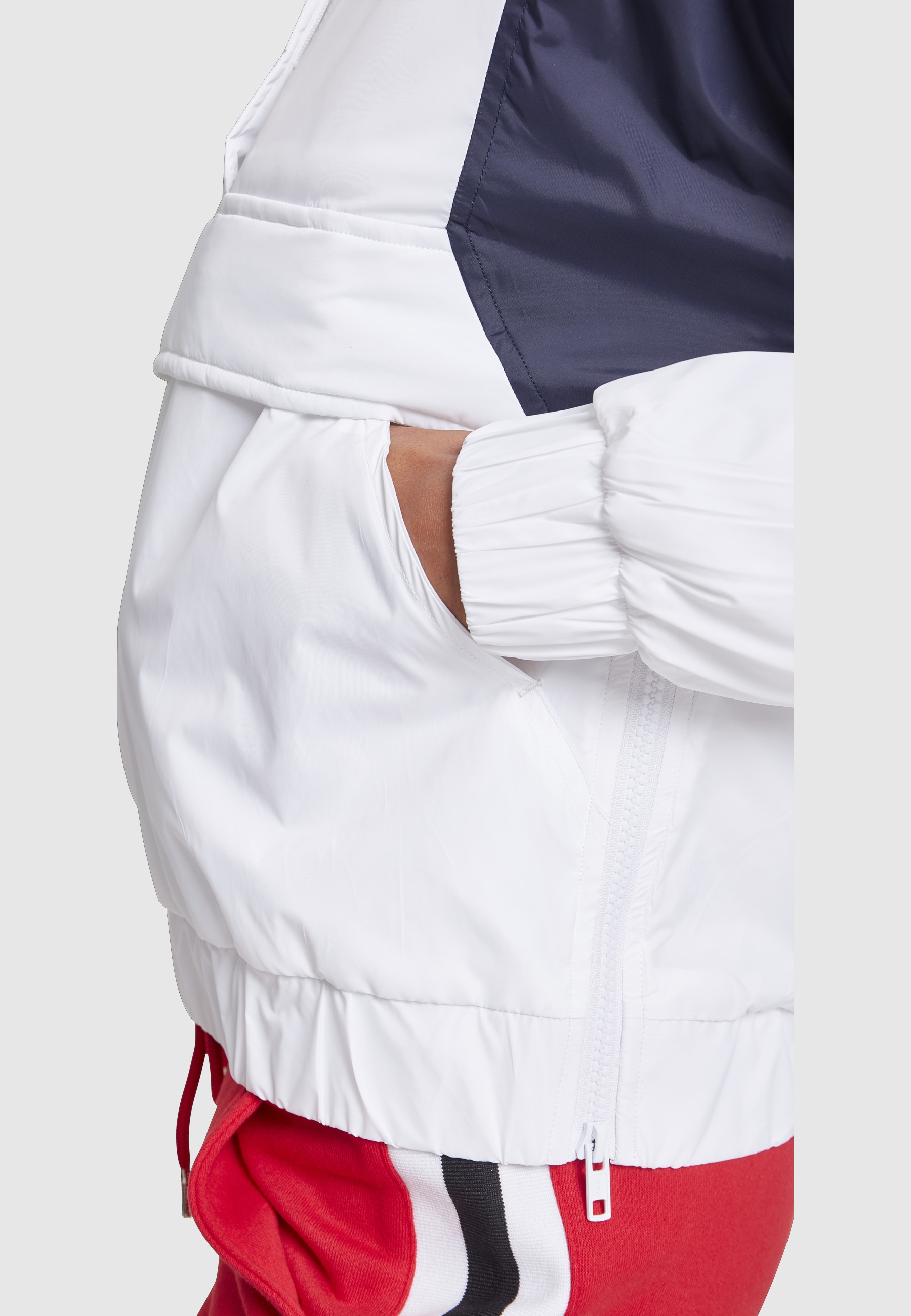 URBAN CLASSICS Langmantel »Urban Classics Damen Ladies 3-Tone Padded Pull Over Jacket«