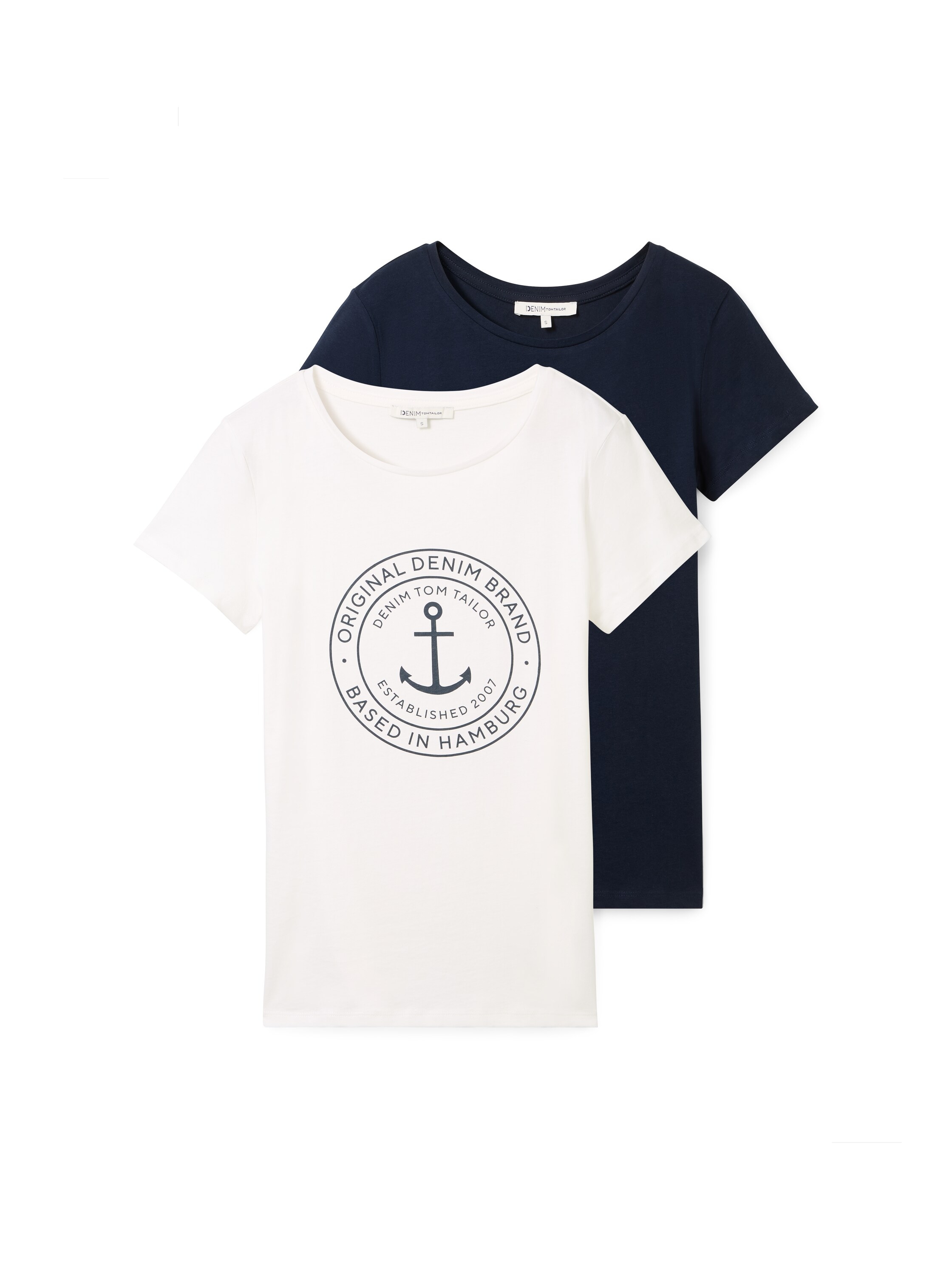 TOM TAILOR Denim T-Shirt Packung, 2 Stk. tlg. Doppelpack mit Logo-Print günstig online kaufen