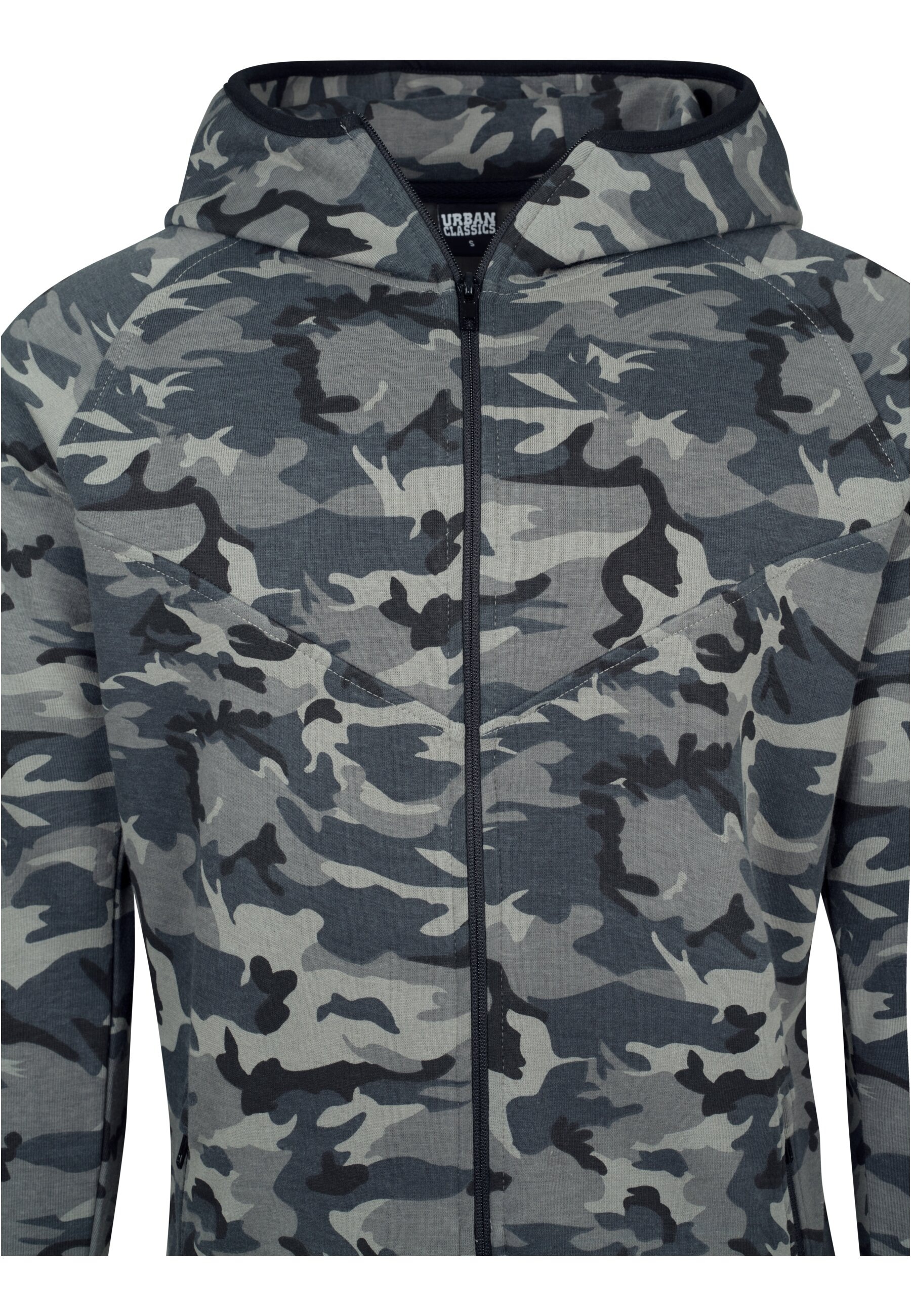 URBAN CLASSICS Allwetterjacke »Urban Classics Herren Interlock Camo Zip Jacket«, (1 St.), mit Kapuze