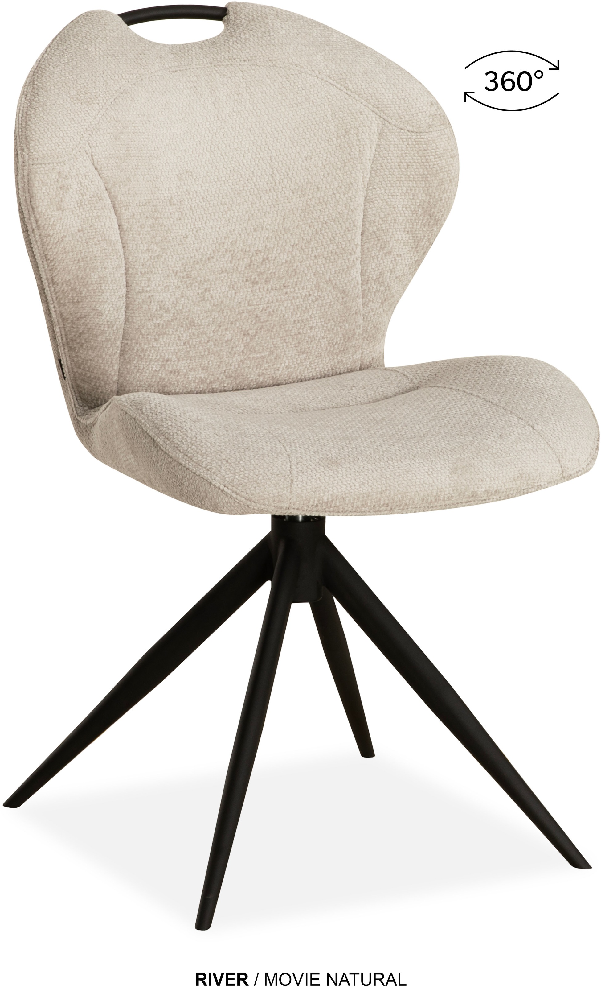 OMG Design Esszimmerstuhl "River" (Set) 2 Stk.Drehstuhl mit auto-return, mi günstig online kaufen