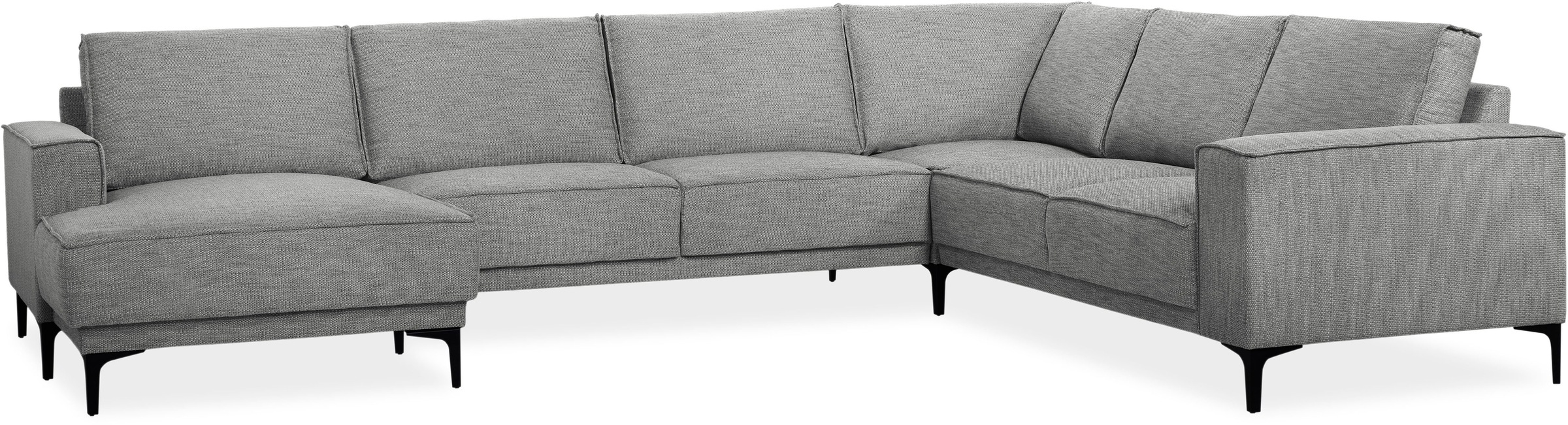 Places of Style Wohnlandschaft "XXL Sofa Oland, Struktur, Flachgewebe, Luxu günstig online kaufen