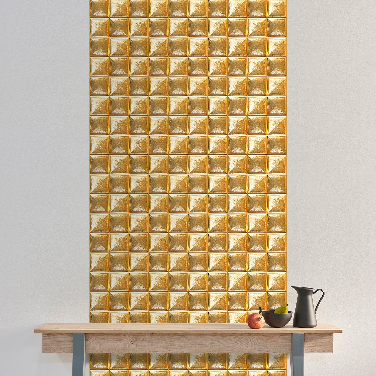 queence Vinyltapete »Leticia«, Farbverlauf-bedruckt-abstrakt, 90x250cm, selbstklebend, kinderleichte Anbringung, Sticker