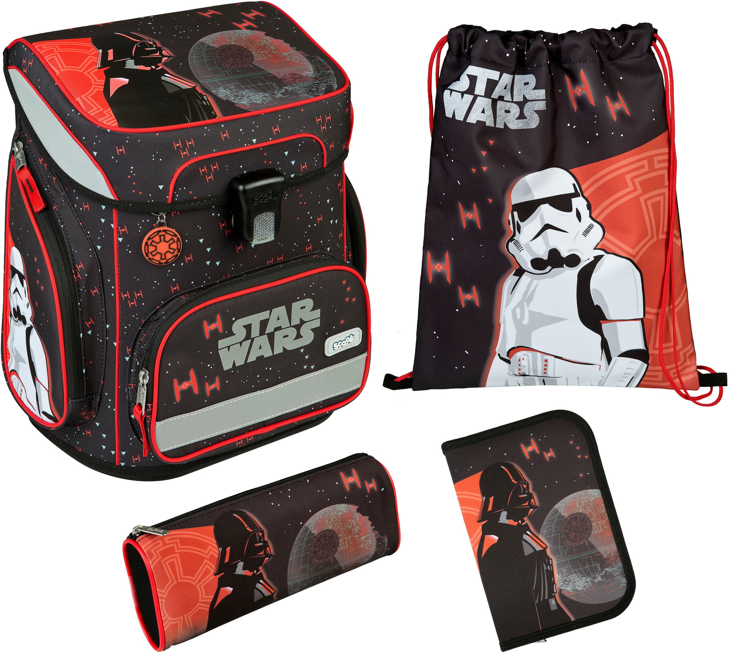 Scooli Schulranzen »EasyFit, Star Wars«, Reflektoren