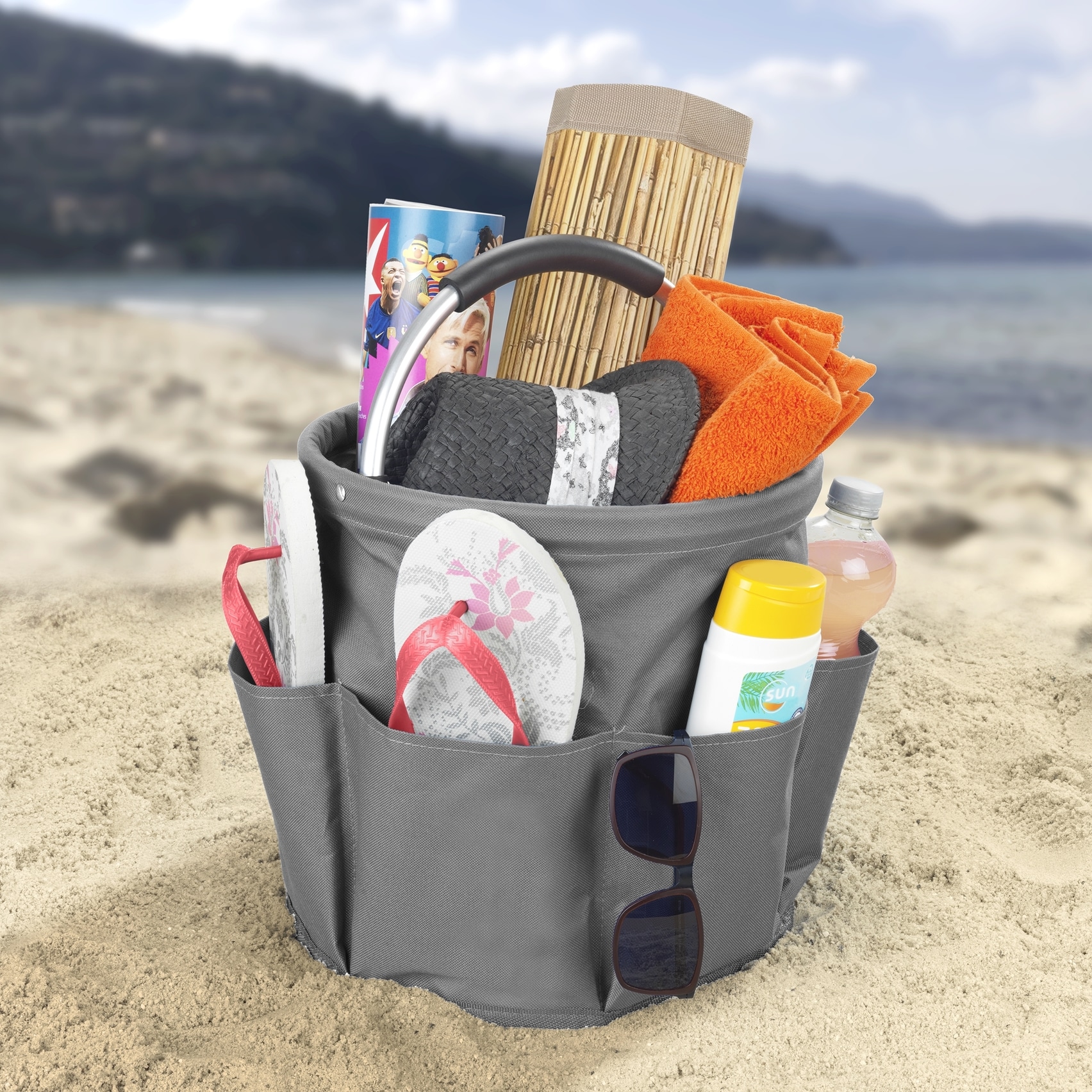 WENKO Falteimer »Modell Universal-Caddy« Organizer für Haus & Garten, platzsparend faltbar, mit 6 Außentaschen