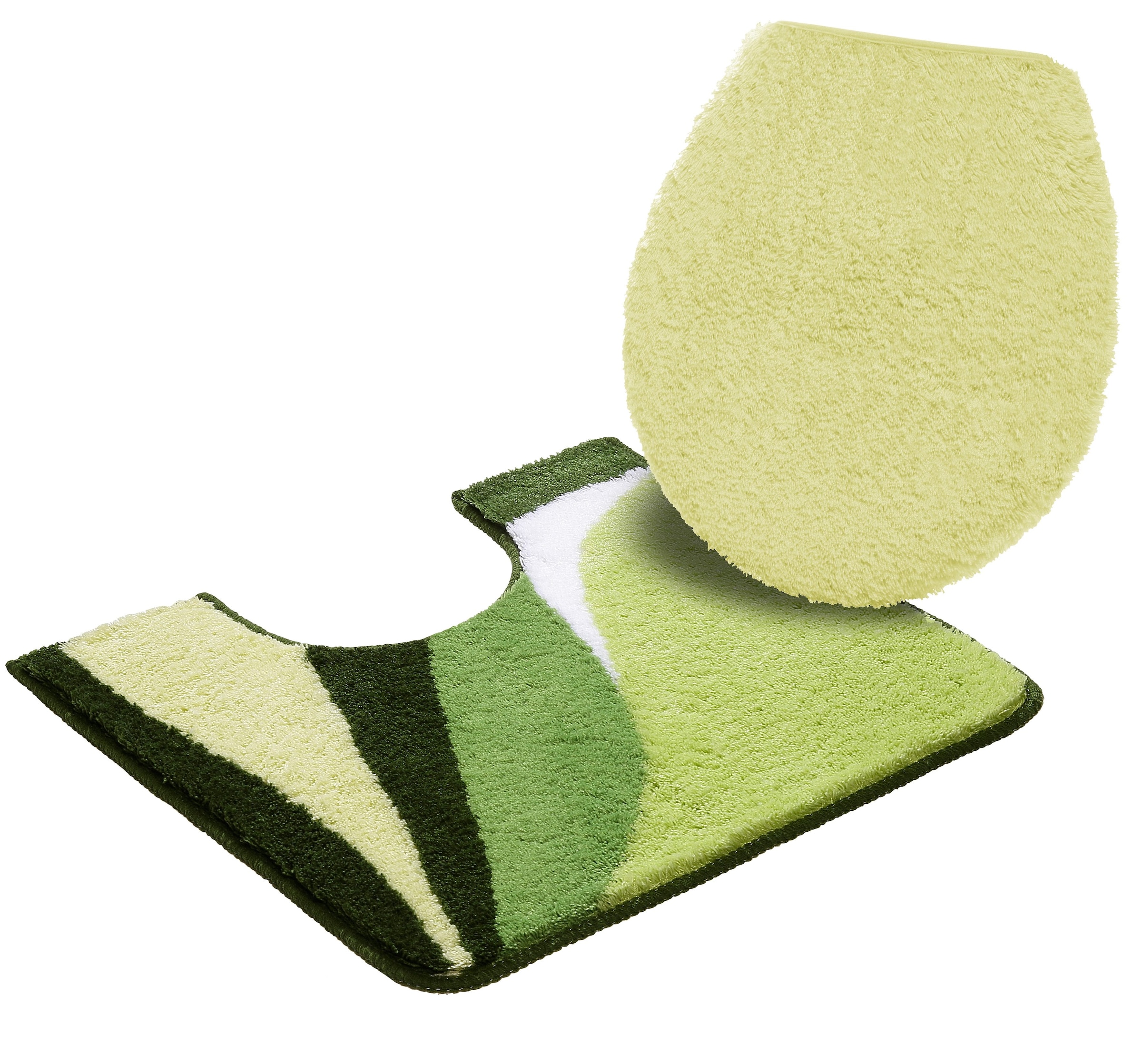my home Badematte »Magnus, Badvorleger, Badezimmer Teppich«, rutschhemmend beschichtet, strapazierfähig-schnell trocknend, mehrfarbig, Badteppich, Badematten auch als 2 teiliges Set & rund