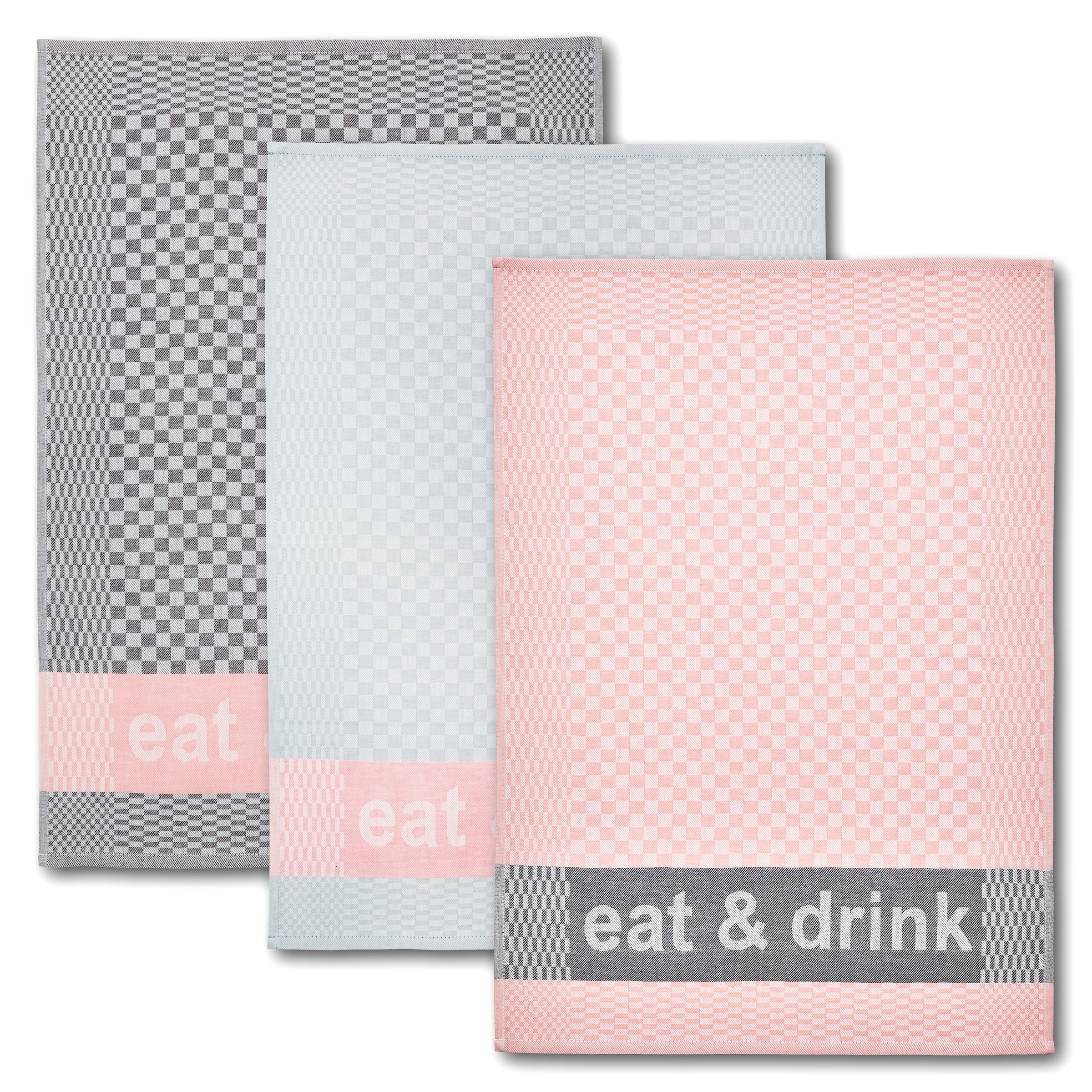Dyckhoff Geschirrtuch "Eat & Drink, Maße je Tuch ca. 50x70 cm" mit drei ver günstig online kaufen