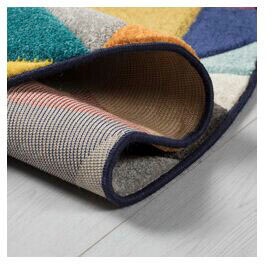 FLAIR RUGS Teppich »Rhumba«, rund, 10 mm Höhe, fußbodenheizungsgeeignet, geometrisches & buntes Muster, Rauten