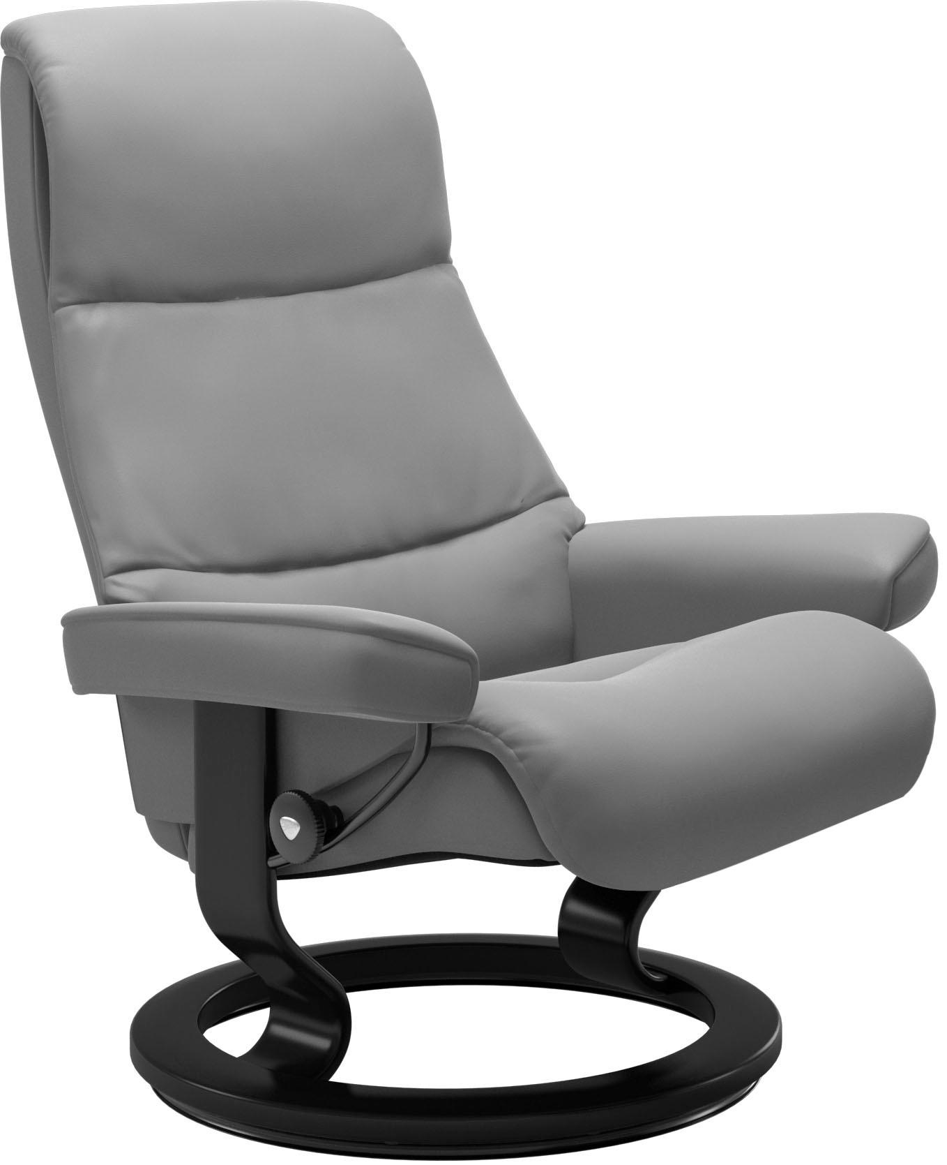 Stressless® Relaxsessel »View«, (Set, Relaxsessel mit Hocker), mit Classic Base, Größe M,Gestell Schwarz
