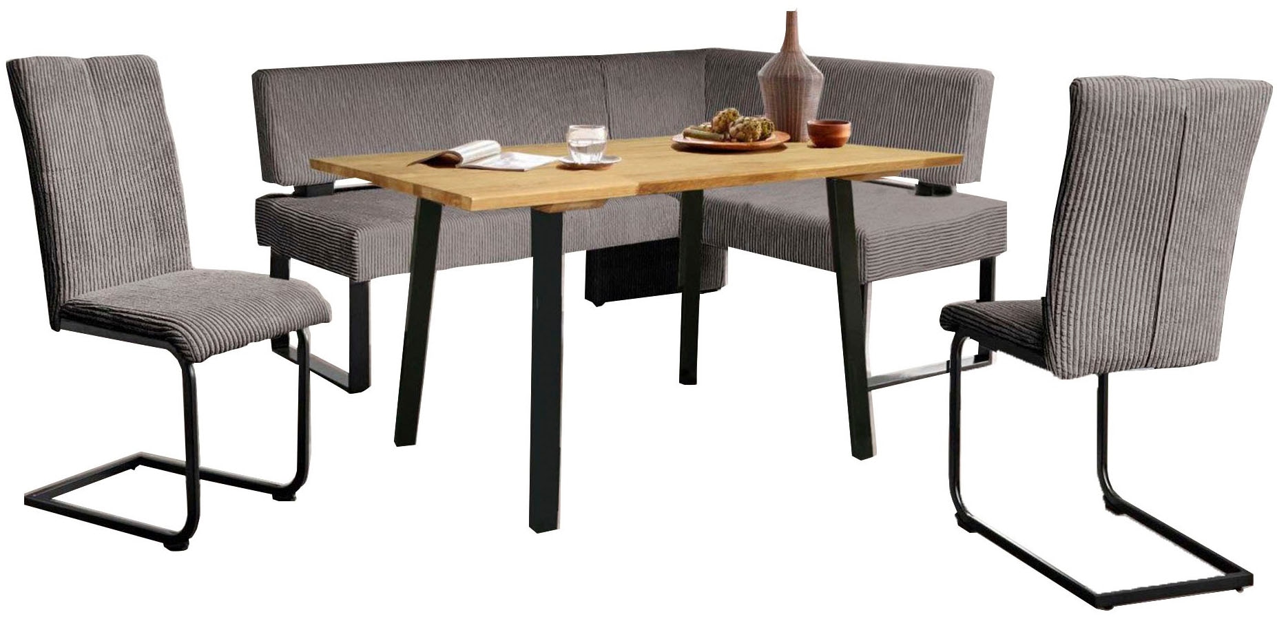 OTTO home Eckbankgruppe "Oliver" Set, 4-tlg, 4 Stk. tlg. Eckbank mit Wellen günstig online kaufen