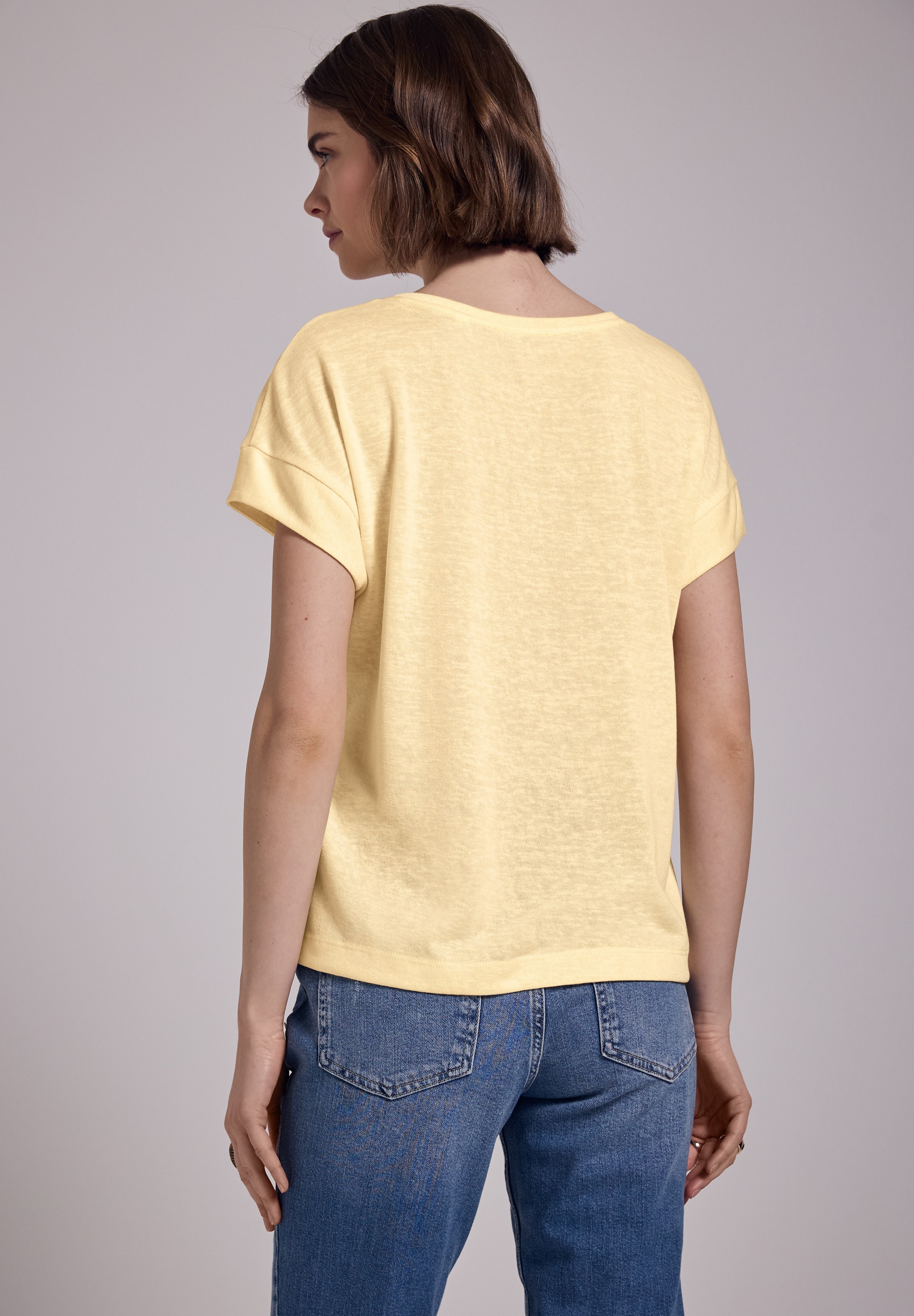STREET ONE STUDIO T-Shirt, aus softem Materialmix