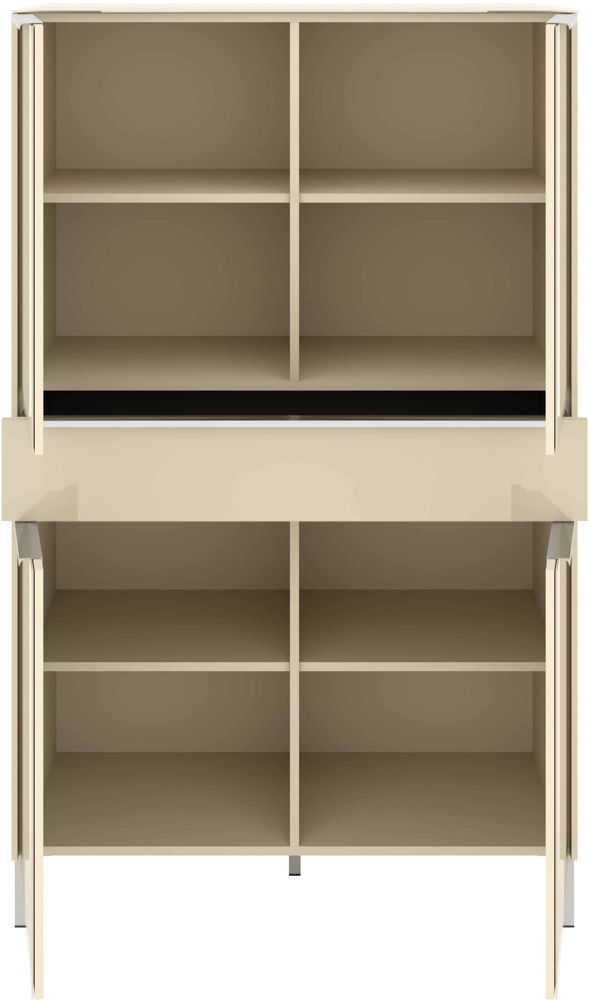 set one by Musterring Highboard »Reno« 1 Stk. tlg. Mit Vierkantfuß in diversen Farben, 152 cm Höhe & Farbauswahl