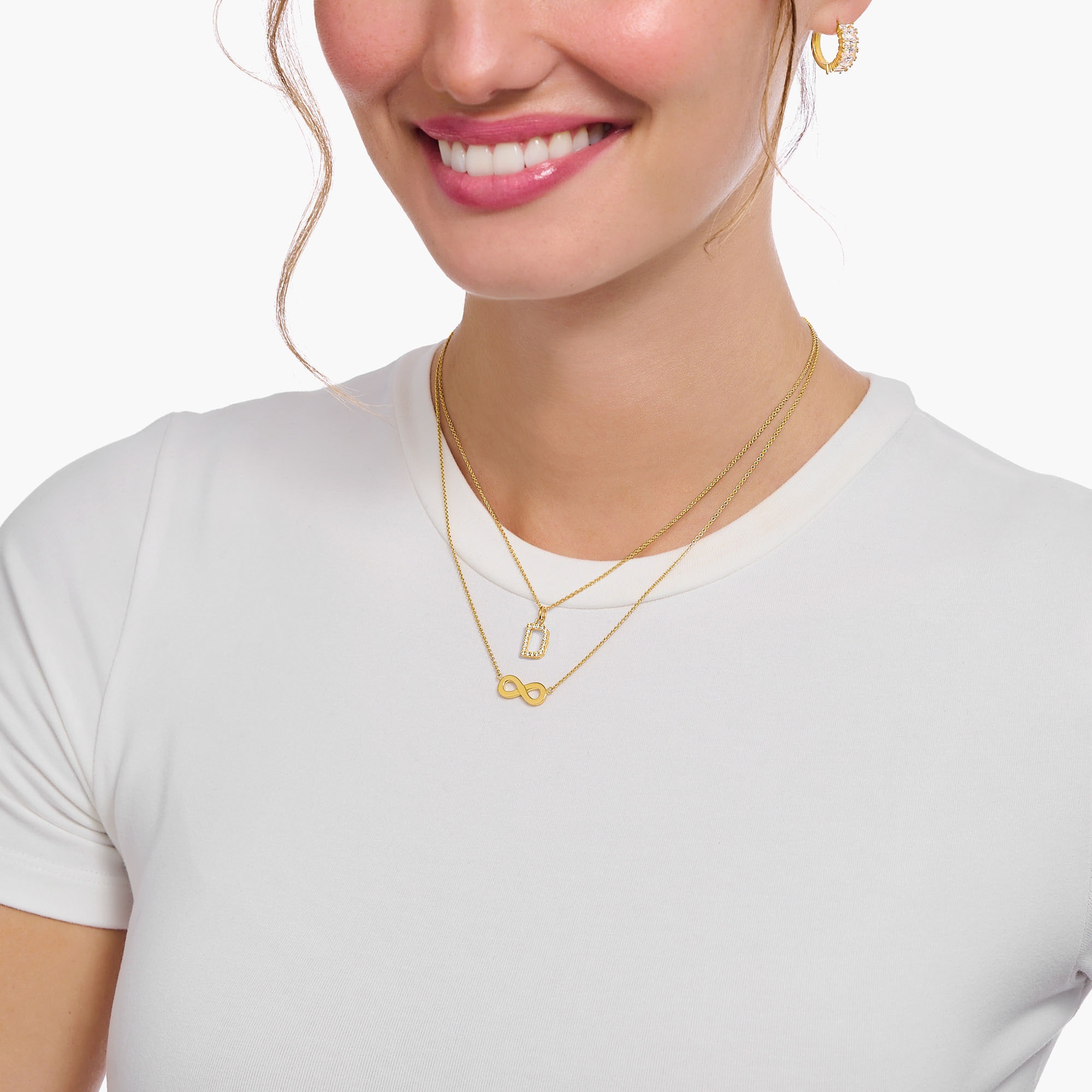 THOMAS SABO Kette mit Anhänger »Infinity-Anhänger, KE2221-001-21-L45V, KE2221-413-39-L45V«
