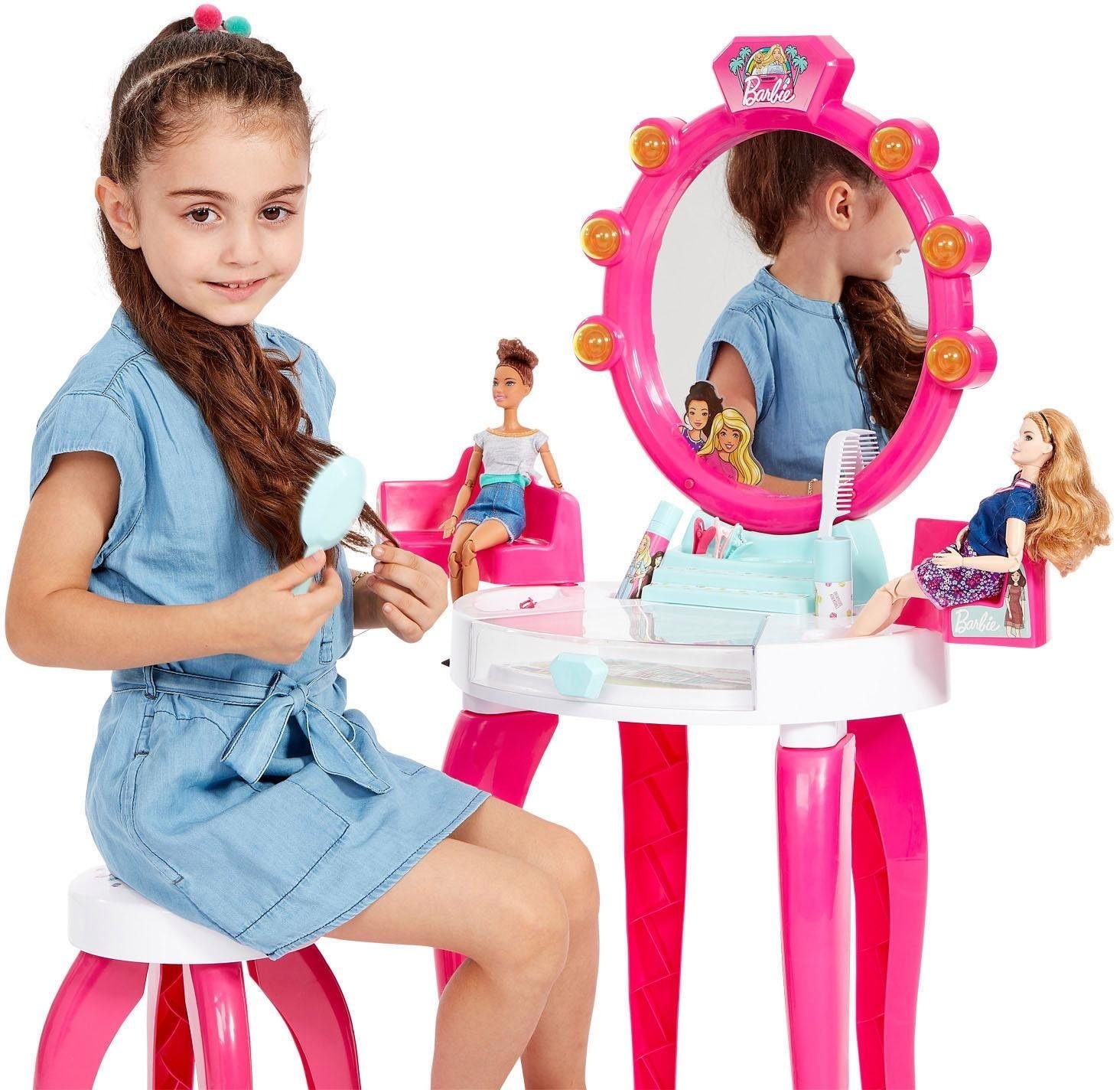 Klein Schminktisch »Barbie Schönheitsstudio mit Zubehör«, mit Licht- und  Soundfunktion | BAUR