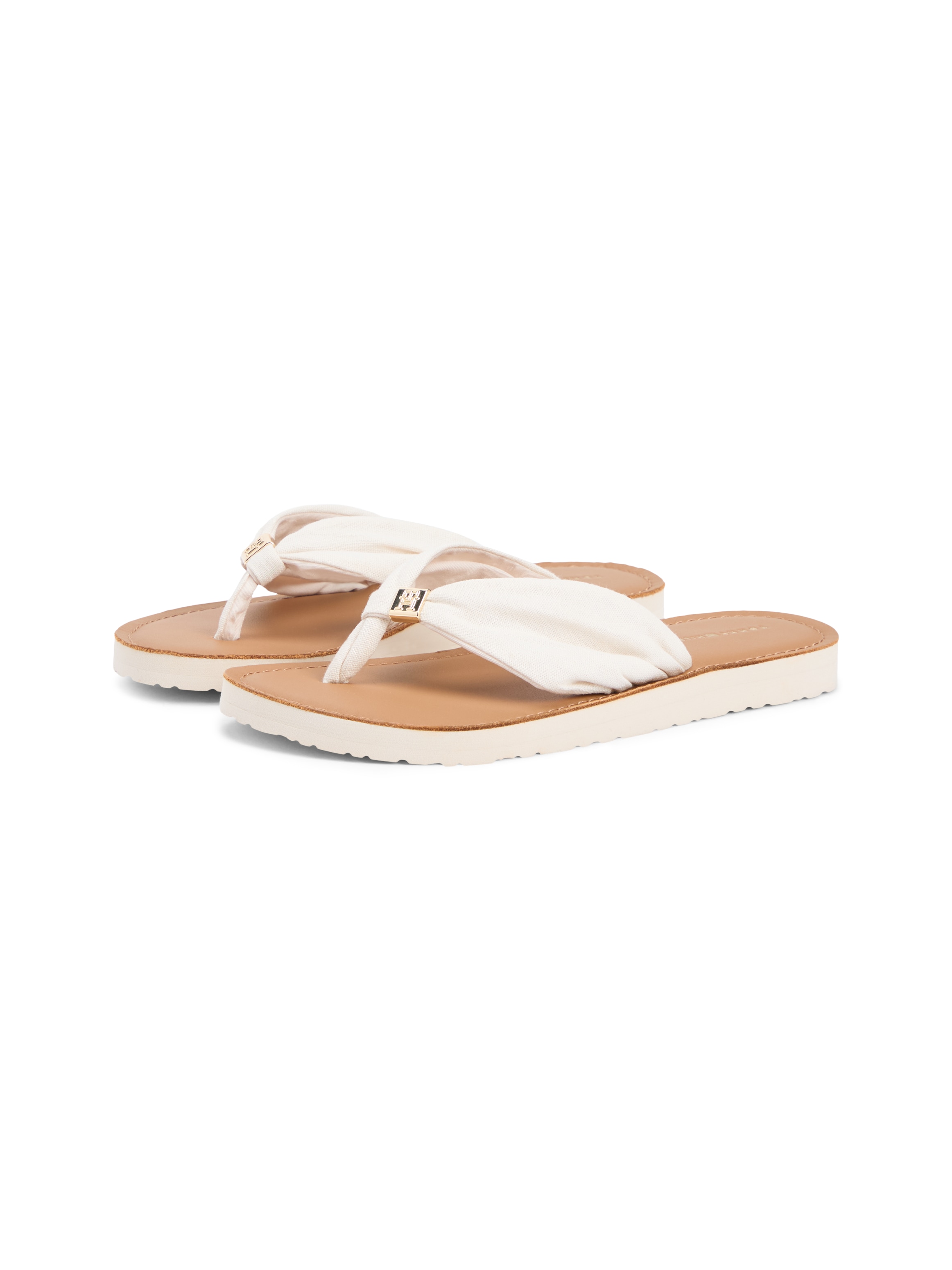 Tommy Hilfiger Zehentrenner "TH LTR FOOTBED SUMMER SANDAL" Sommerschuh, Str günstig online kaufen